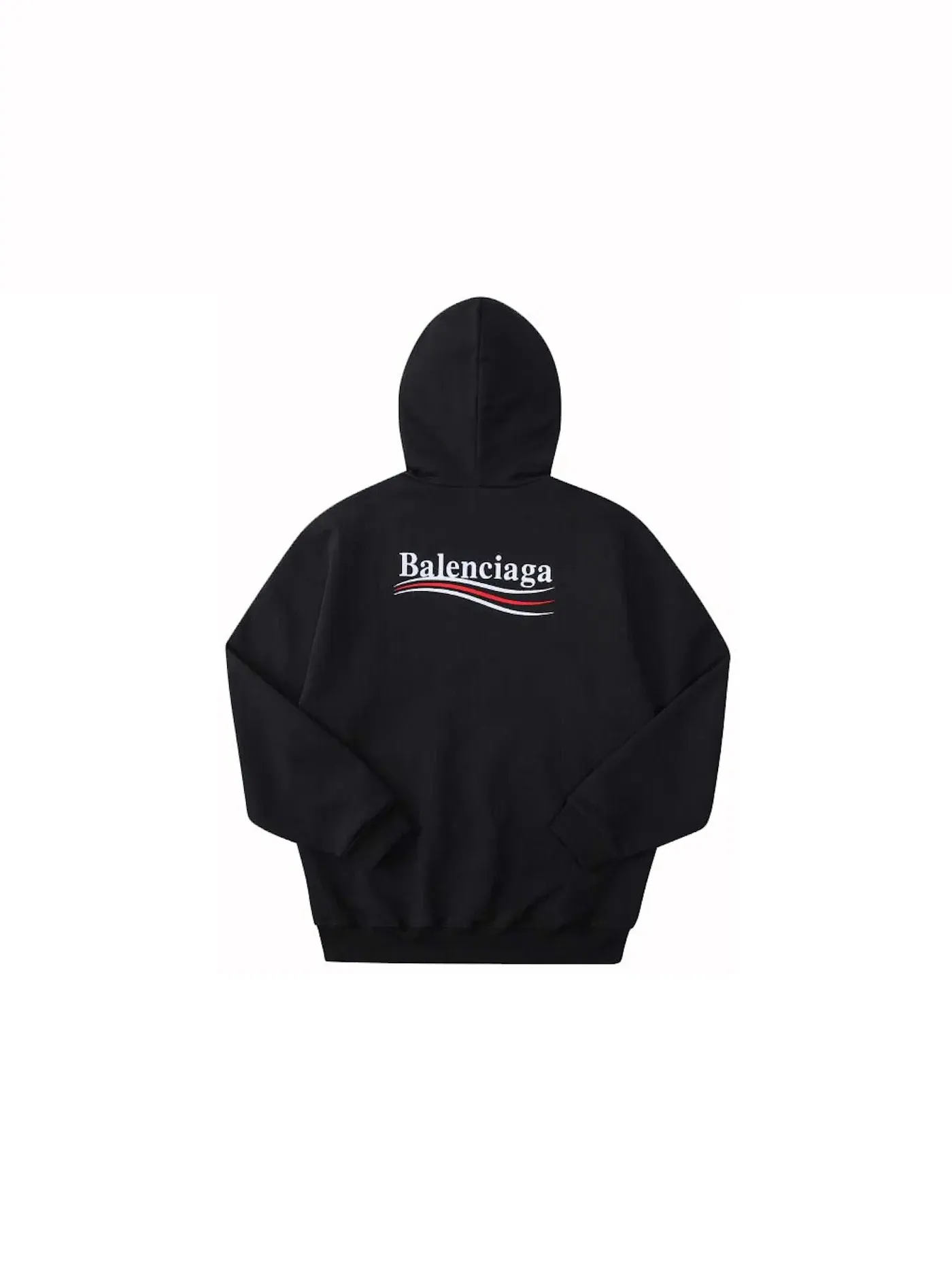 Мужской худи с логотипом Black Balenciaga — изображение 2 из 2, черный