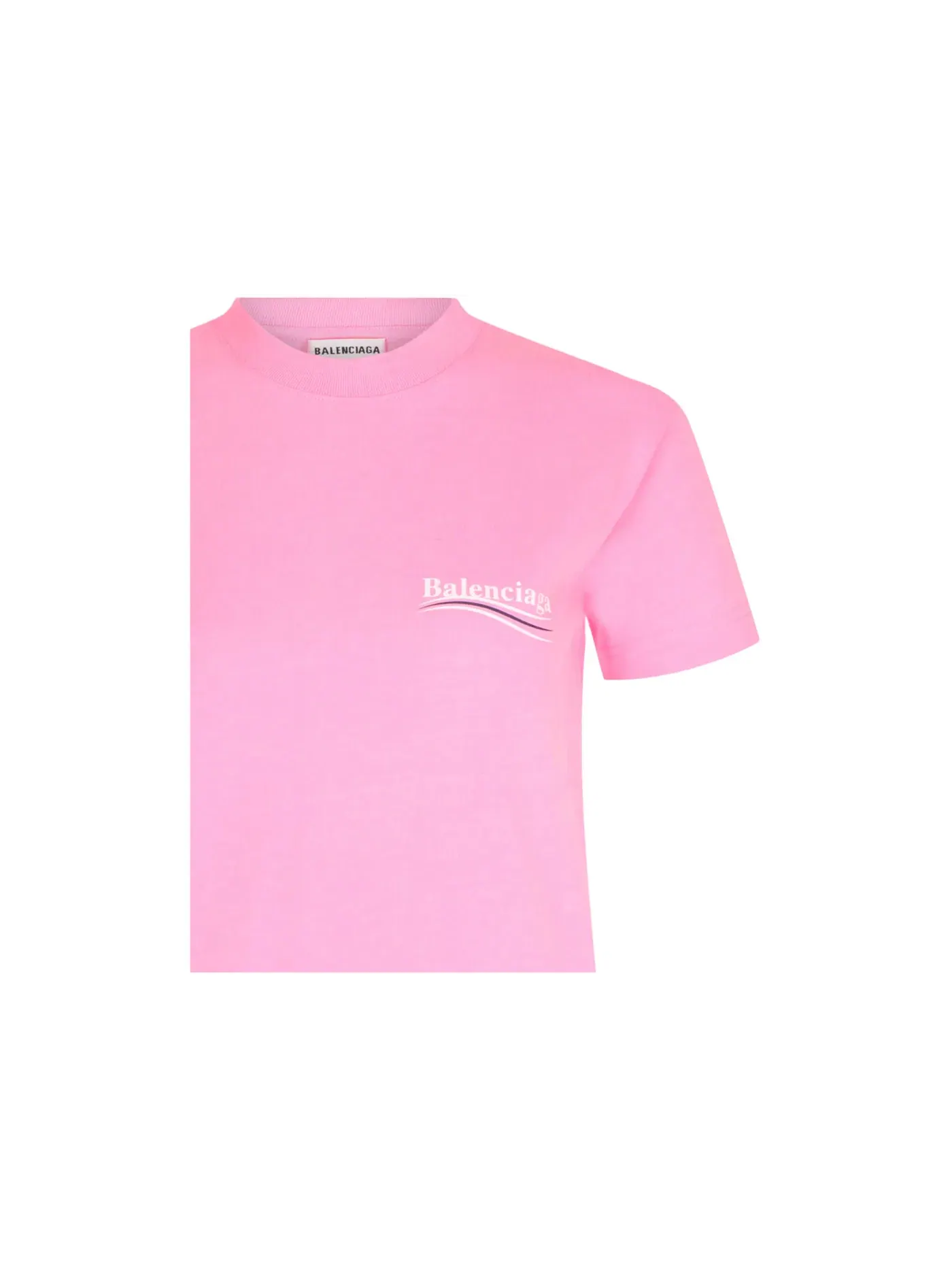Женская футболка с принтом Political Campaign Logo Balenciaga — изображение 3 из 3, белый