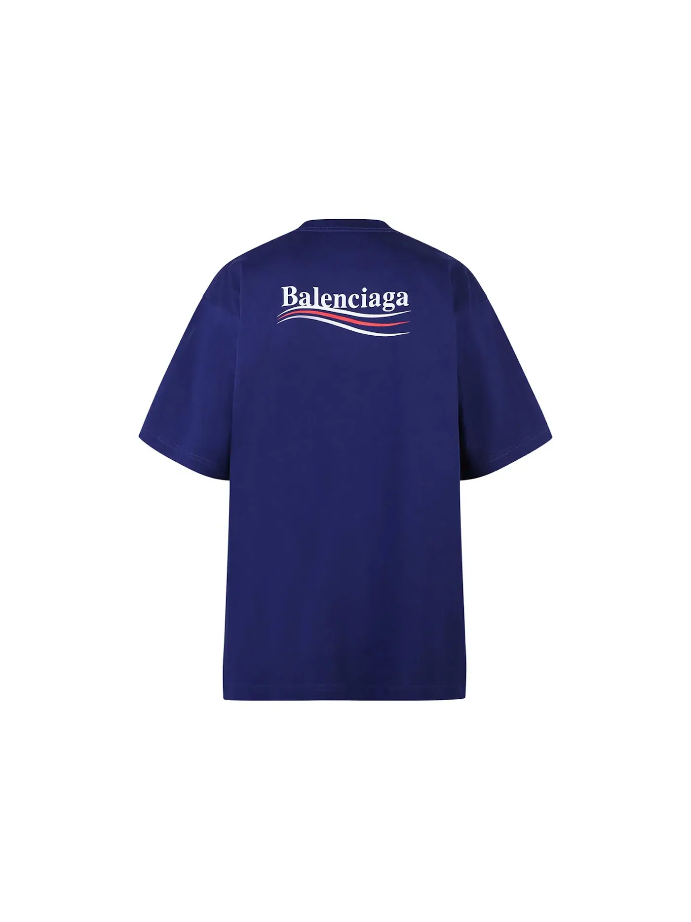 Мужская футболка с принтом Political Campaign Balenciaga — изображение 2 из 2, темный синий/мульти