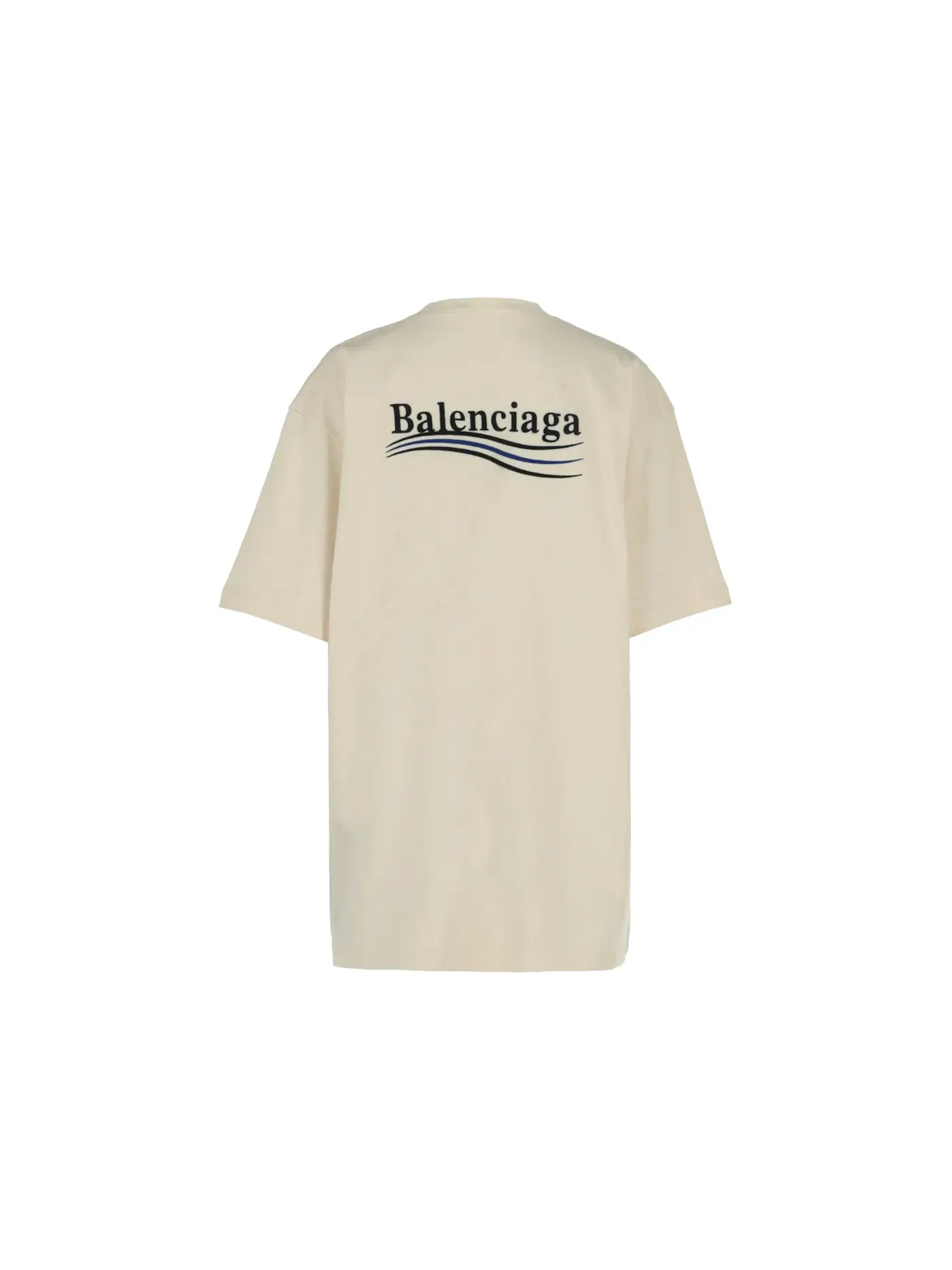 Женская футболка с принтом Political Campaign Balenciaga — изображение 2 из 3, кремовый черный