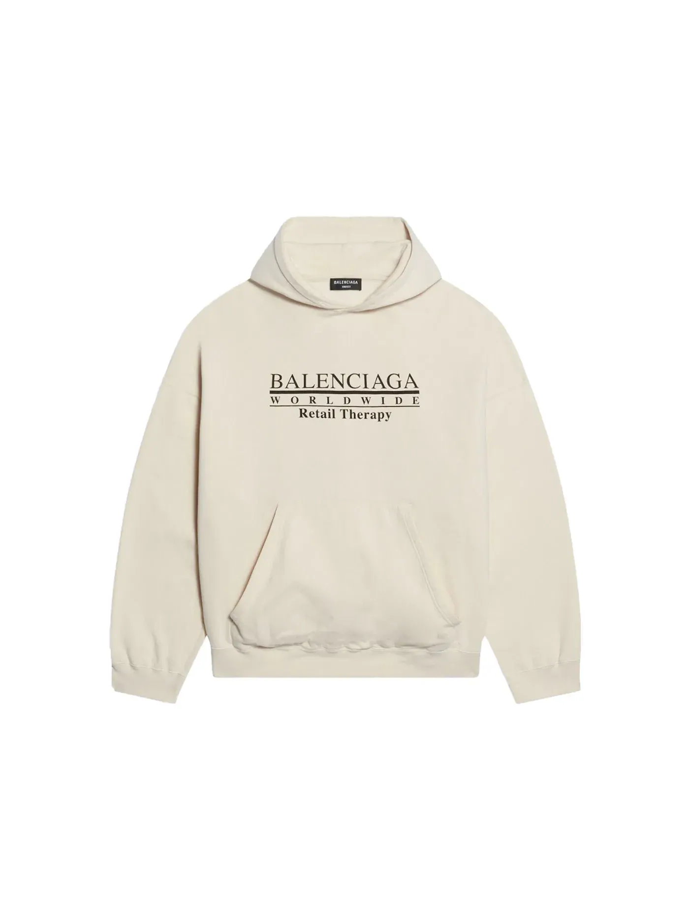 Унисекс худи Retail Therapy Wide Fit Balenciaga — изображение 1 из 2, белый