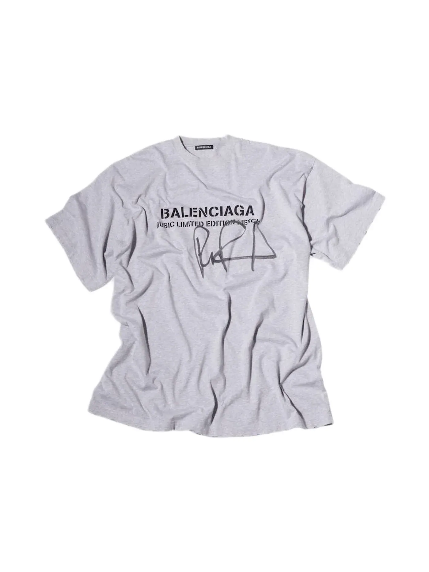 Женская футболка оверсайз с принтом RuPaul Balenciaga — изображение 1 из 1, серый/черный
