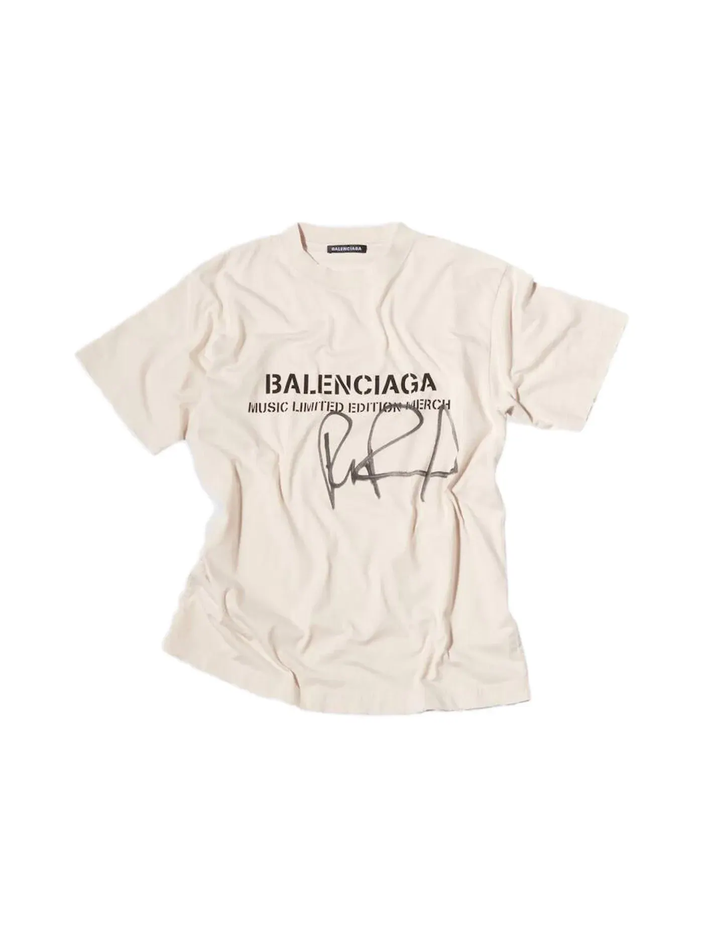 Женская футболка с принтом Balenciaga RuPaul Small Fit — изображение 1 из 1, белый/черный