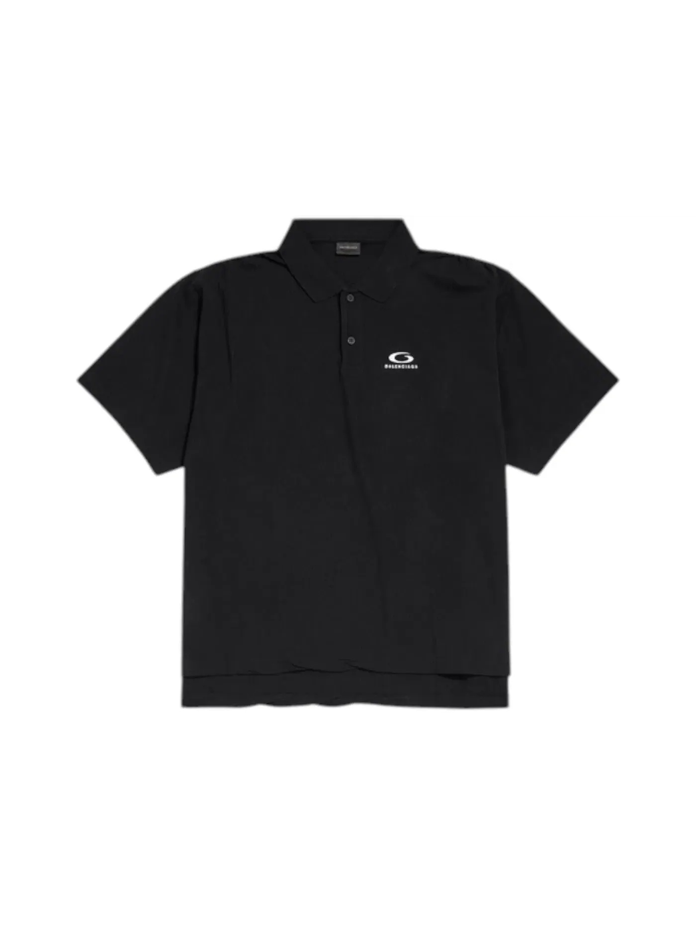 Мужское поло с коротким рукавом T-shirt Balenciaga — изображение 1 из 1, черный
