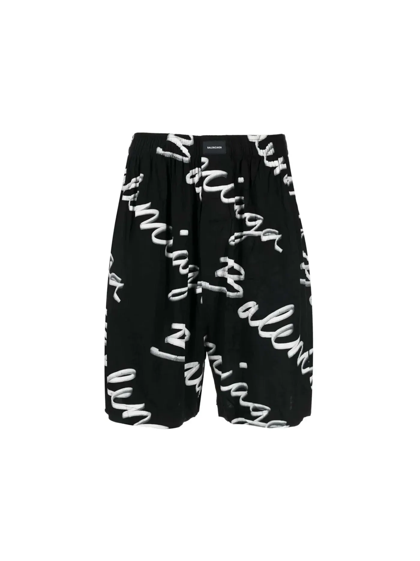 Мужские шорты с принтом Scribble Logo Balenciaga — изображение 1 из 1, черный