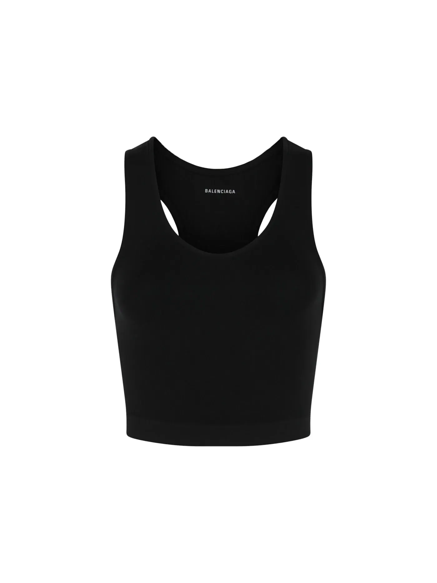 Женский топ-кроп без швов Balenciaga — изображение 1 из 3, черный