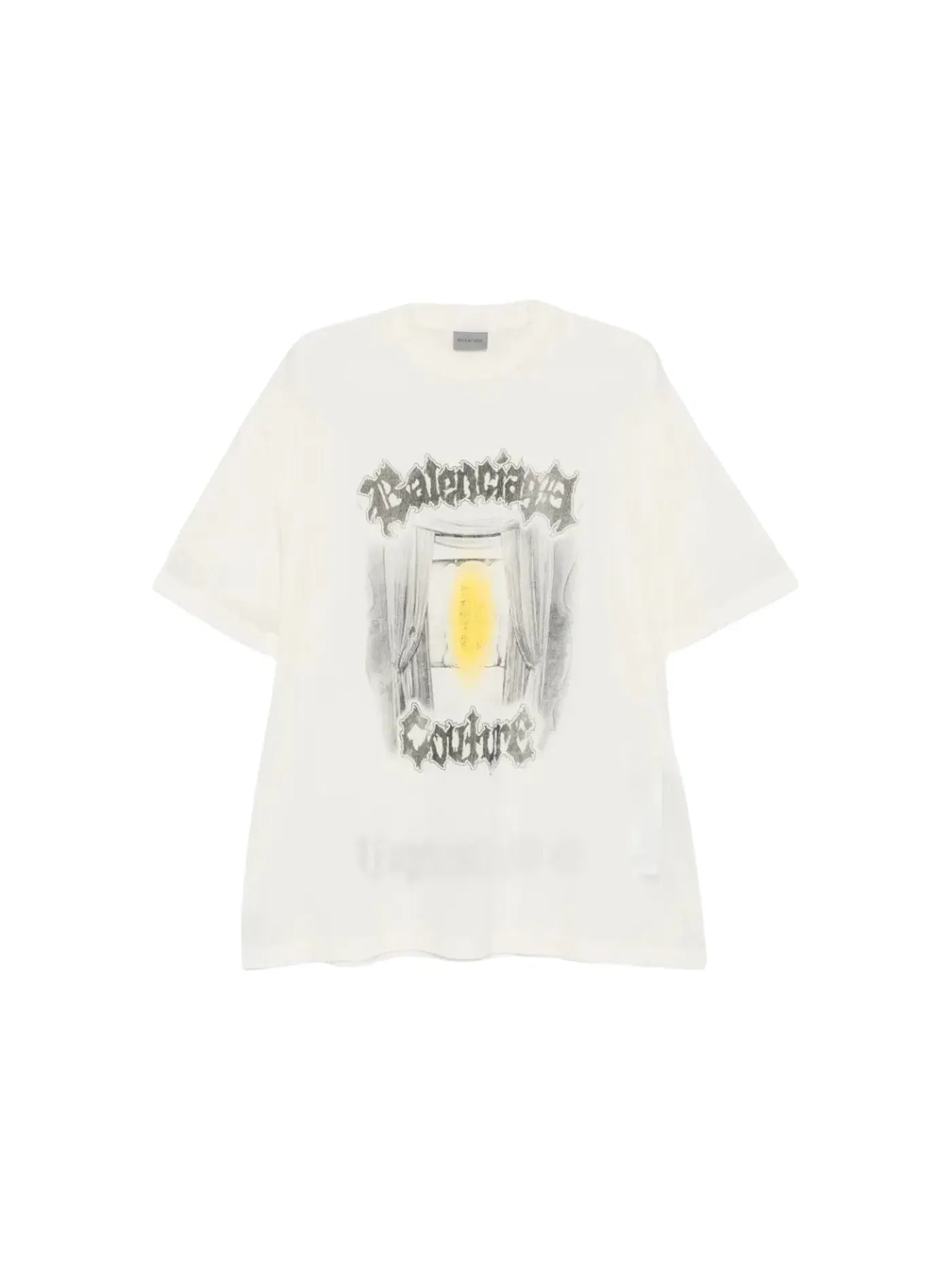 Женская футболка с принтом T-shirt Balenciaga — изображение 1 из 1, бежевый