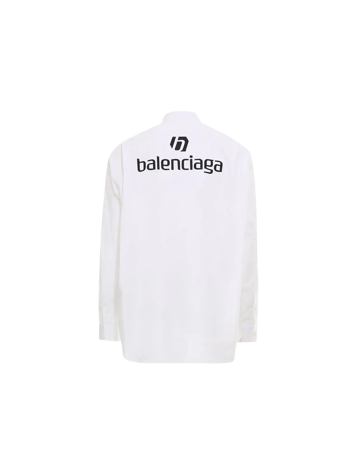 Мужская рубашка с логотипом Sponsor Logo Balenciaga — изображение 2 из 2, белый