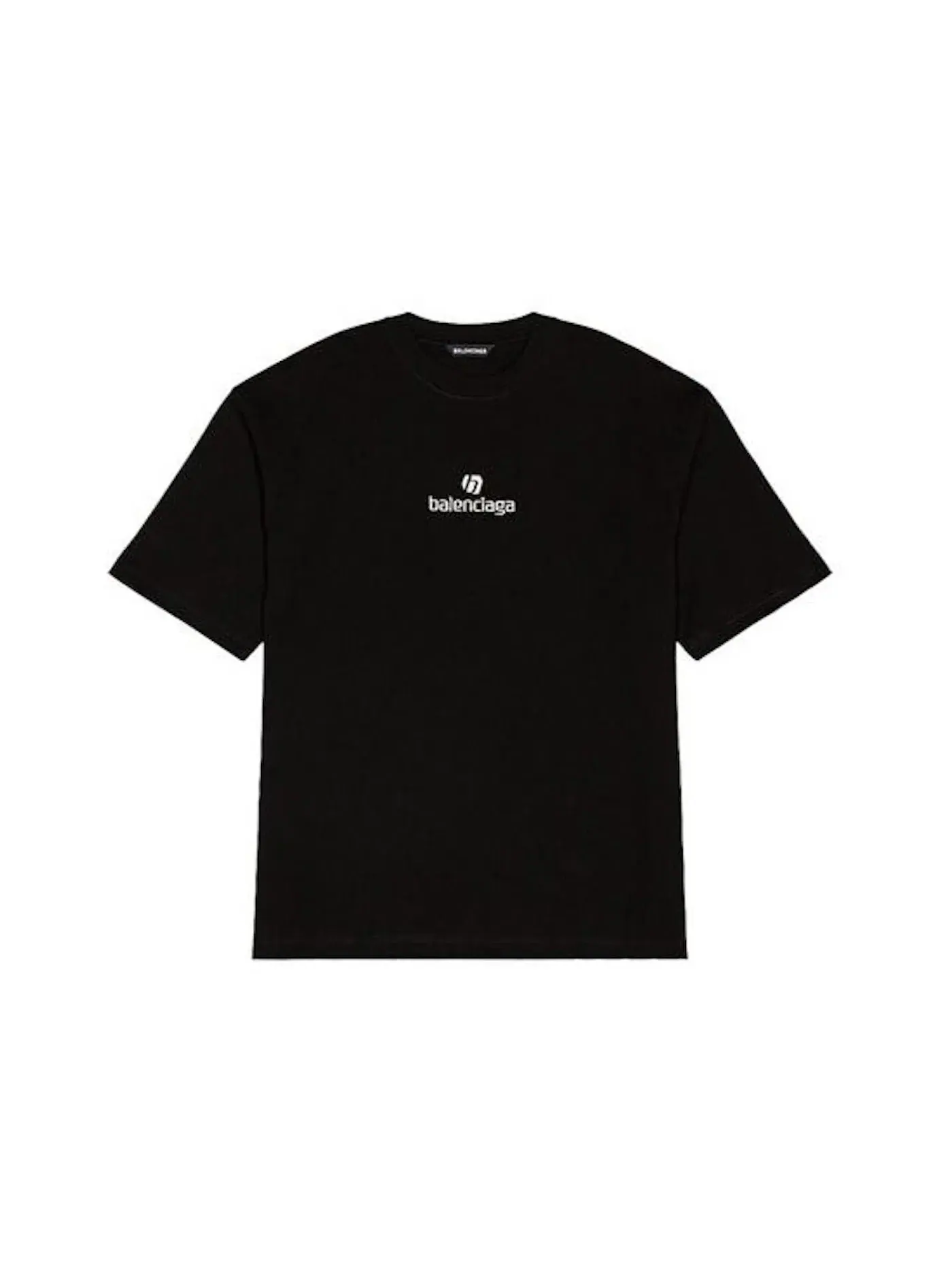 Мужская футболка с принтом Sponsor Logo Small Fit Balenciaga — изображение 1 из 1, черный