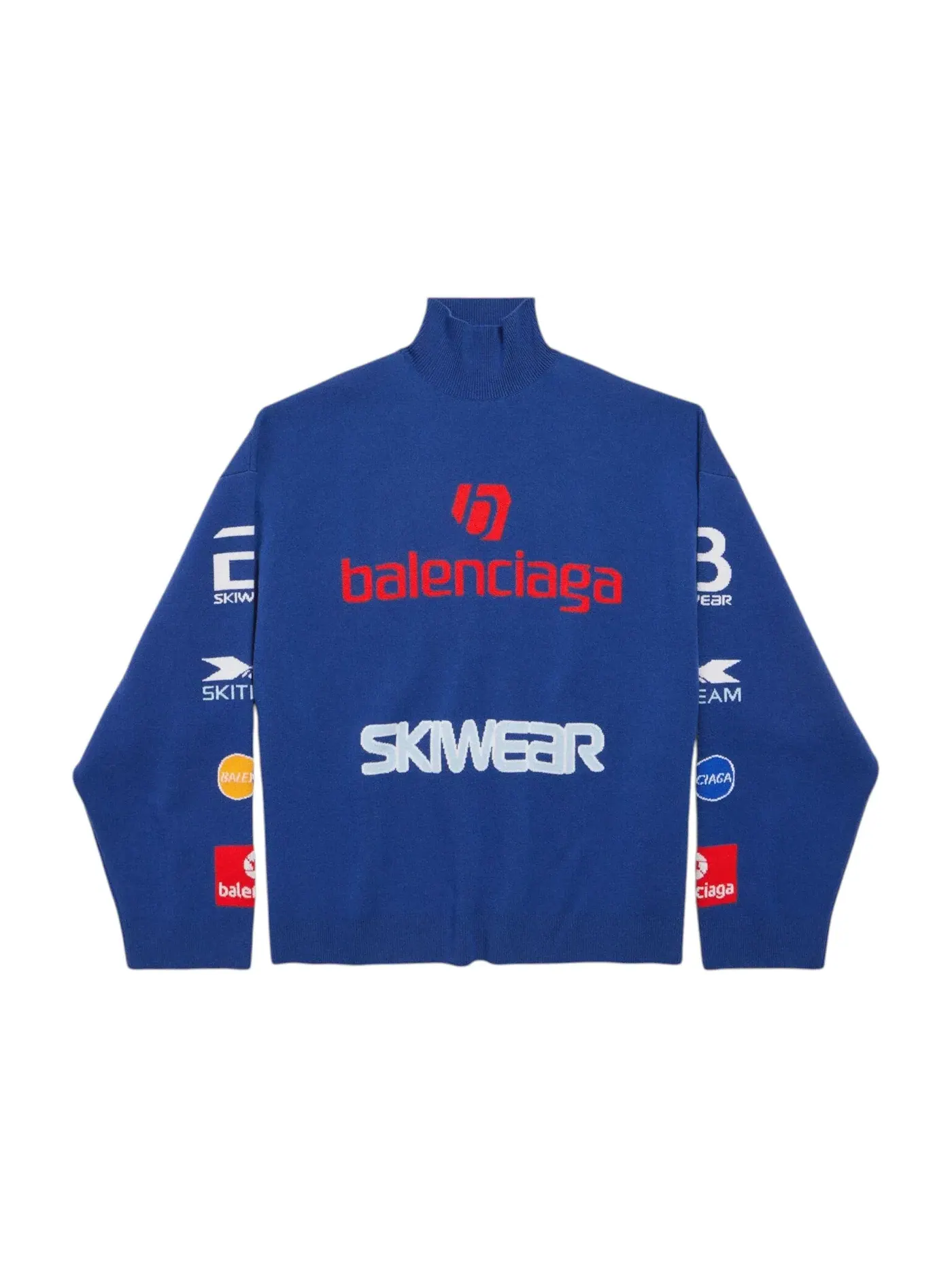 Мужской свитер с длинным рукавом Sponsor Balenciaga — изображение 1 из 2, синий