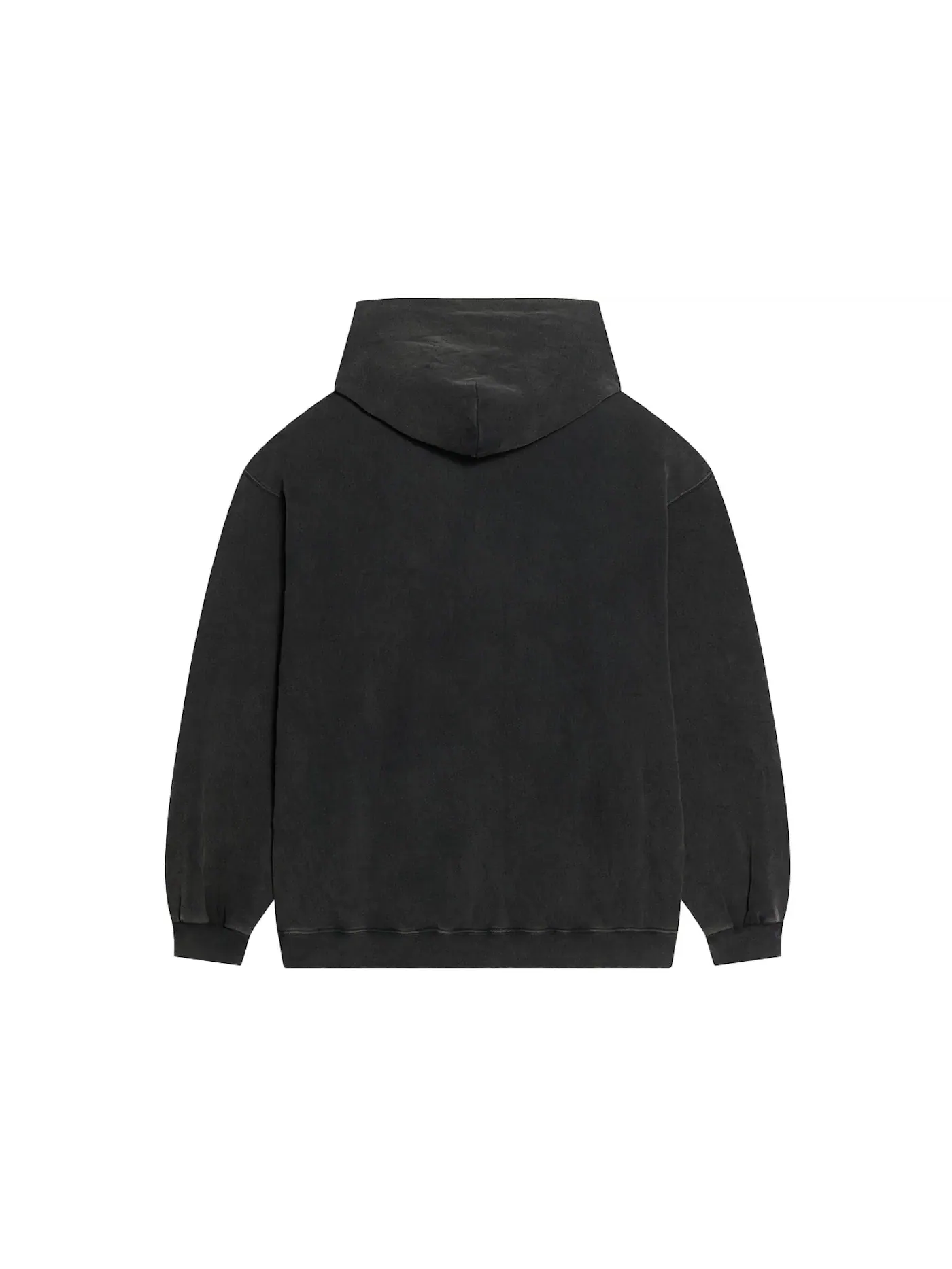 Мужской худи спортивный с принтом Balenciaga Sporty B — изображение 2 из 2, черный/белый
