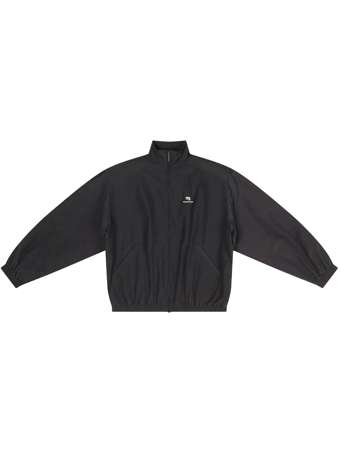Мужская куртка оверсайз из нейлона Balenciaga Sporty B — изображение 1 из 2, черный/белый