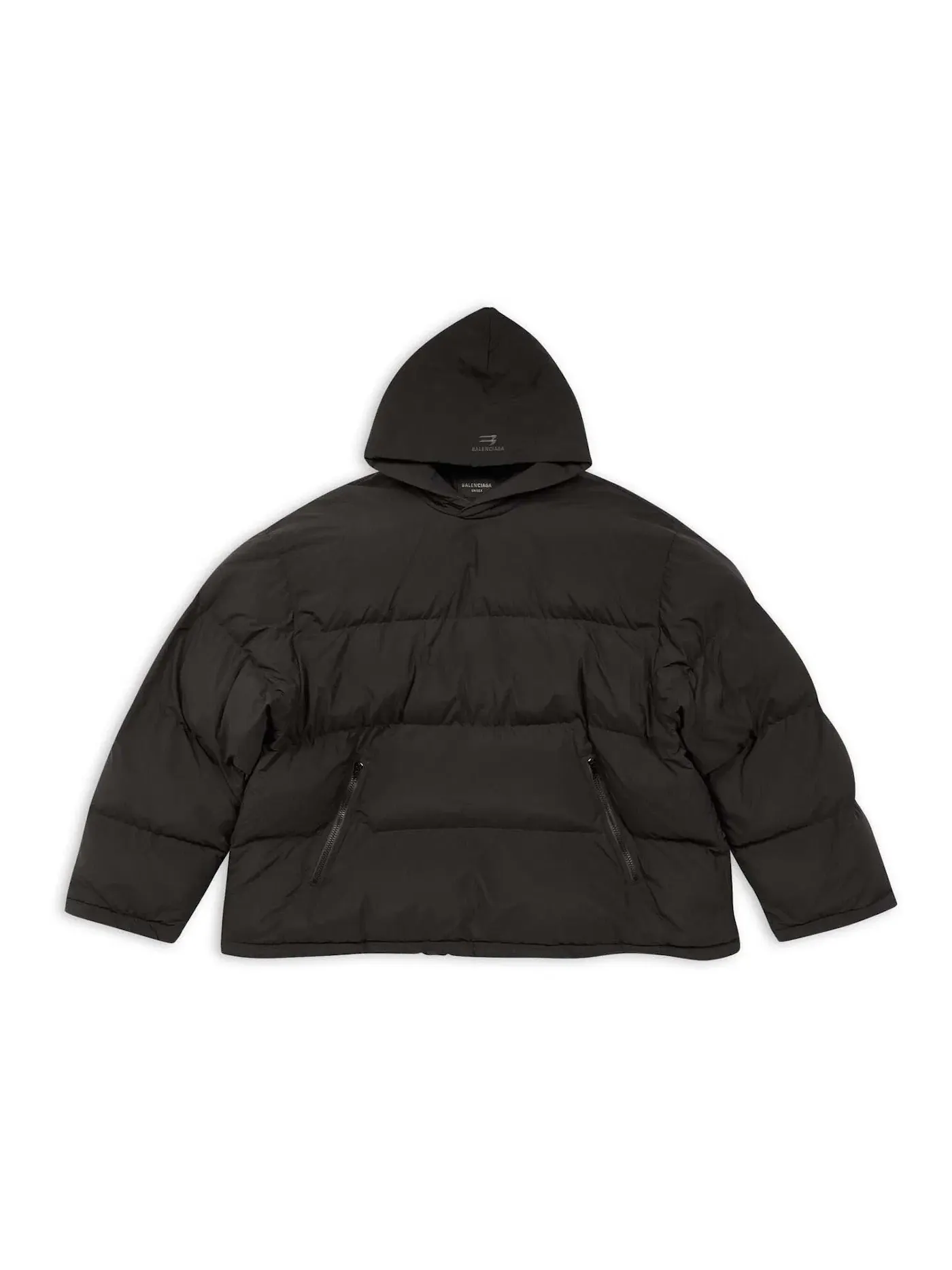 Мужская куртка-пуховик с принтом Sporty B Balenciaga — изображение 1 из 2, черный