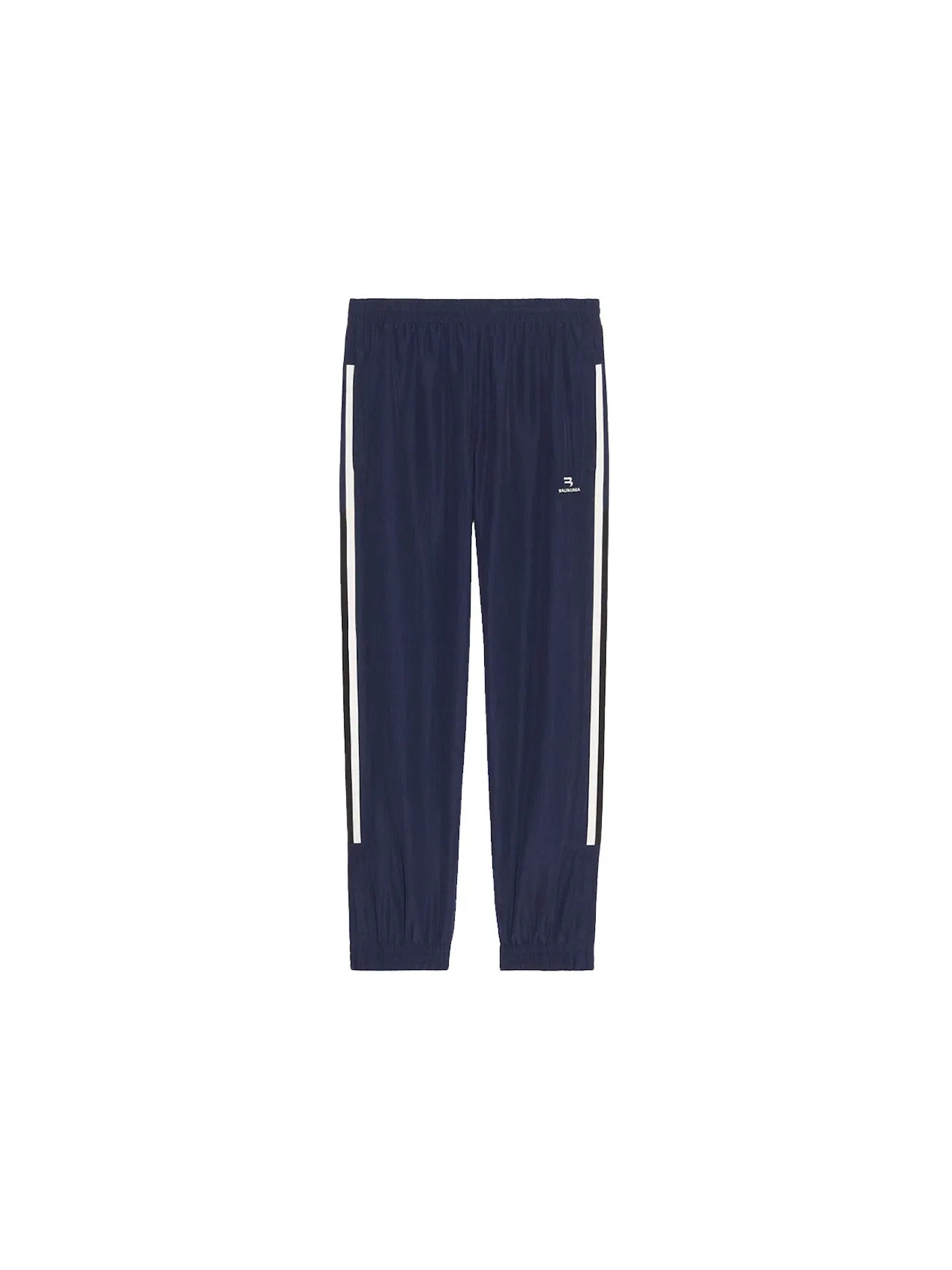 Мужские спортивные брюки с лампасами Joggers Balenciaga — изображение 1 из 2, индиго/черный/белый
