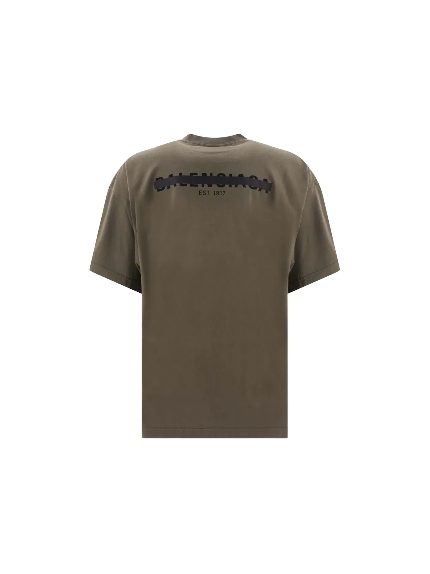 Мужская футболка с принтом T-Shirt Balenciaga — изображение 2 из 3, зеленый