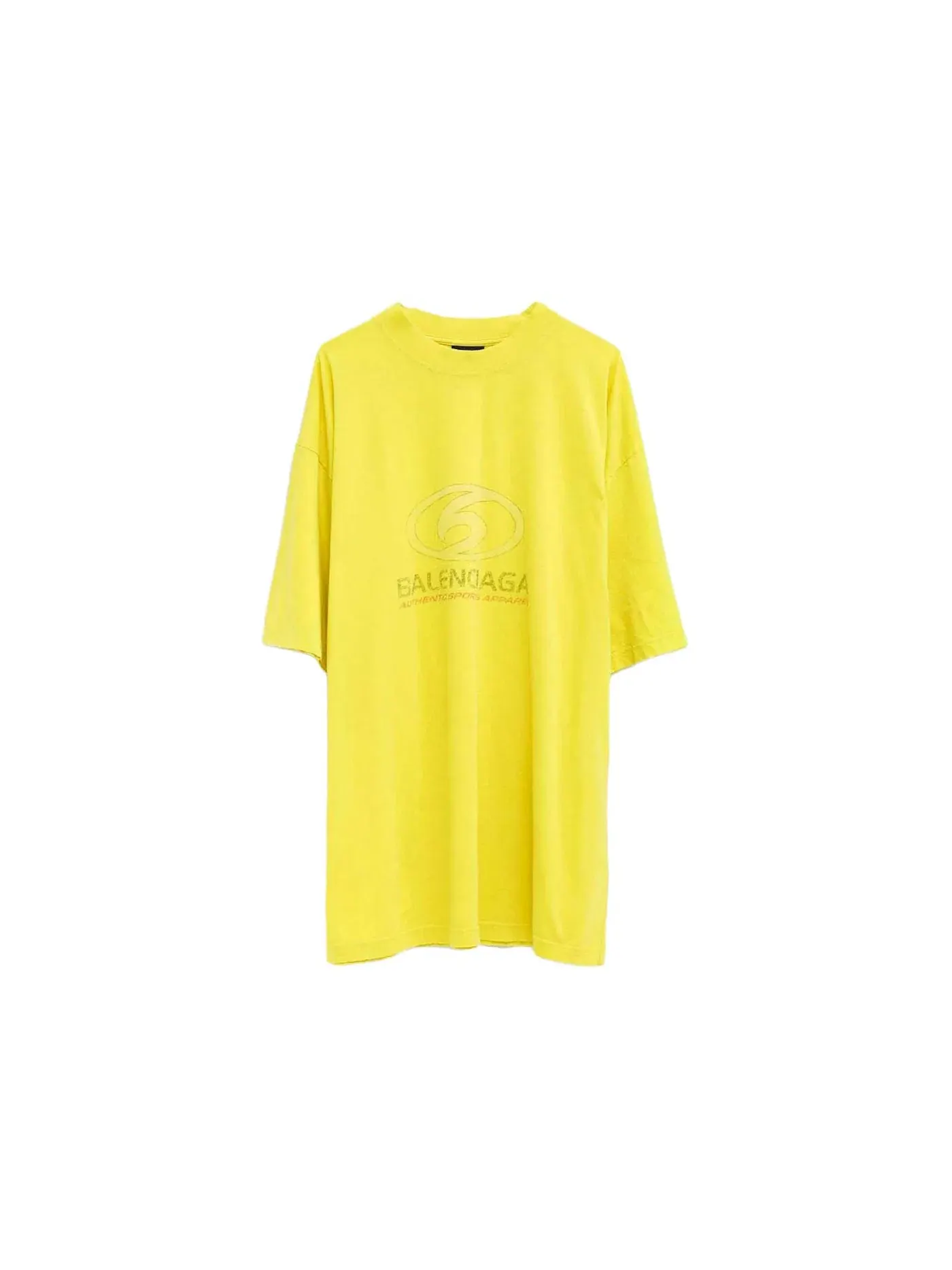 Мужская футболка с принтом Balenciaga Surfer T-shirt Medium Fit — изображение 1 из 2, желтый