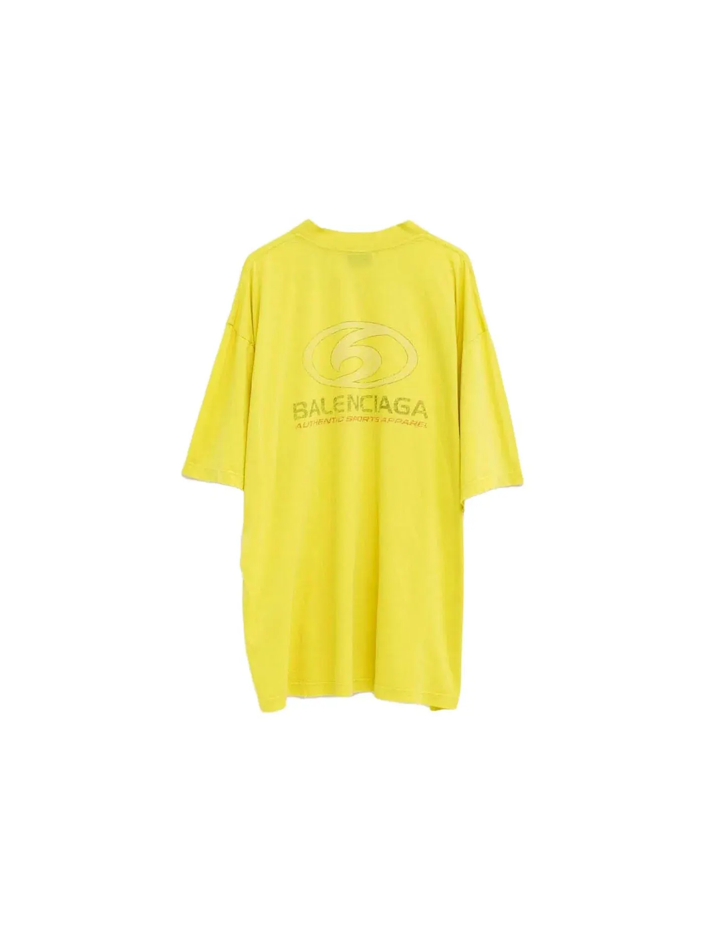 Мужская футболка с принтом Balenciaga Surfer T-shirt Medium Fit — изображение 2 из 2, желтый
