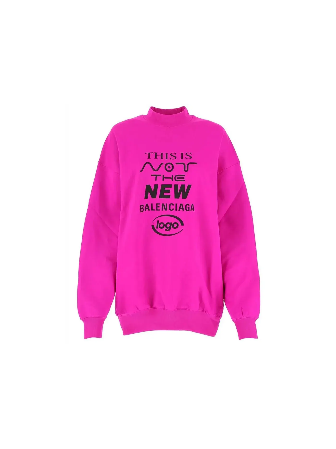 Мужской свитшот с принтом This Is Not Logo Sweatshirt Balenciaga — изображение 1 из 1, розовый