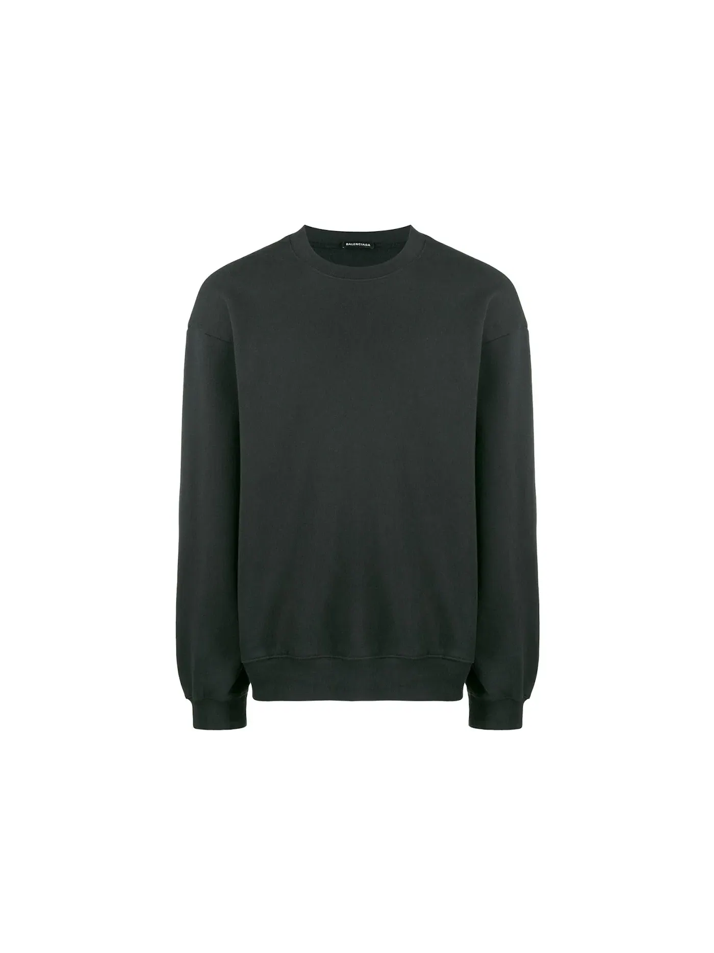 Мужской свитшот с принтом Balenciaga Tonal Logo Sweatshirt — изображение 1 из 2, черный/черный