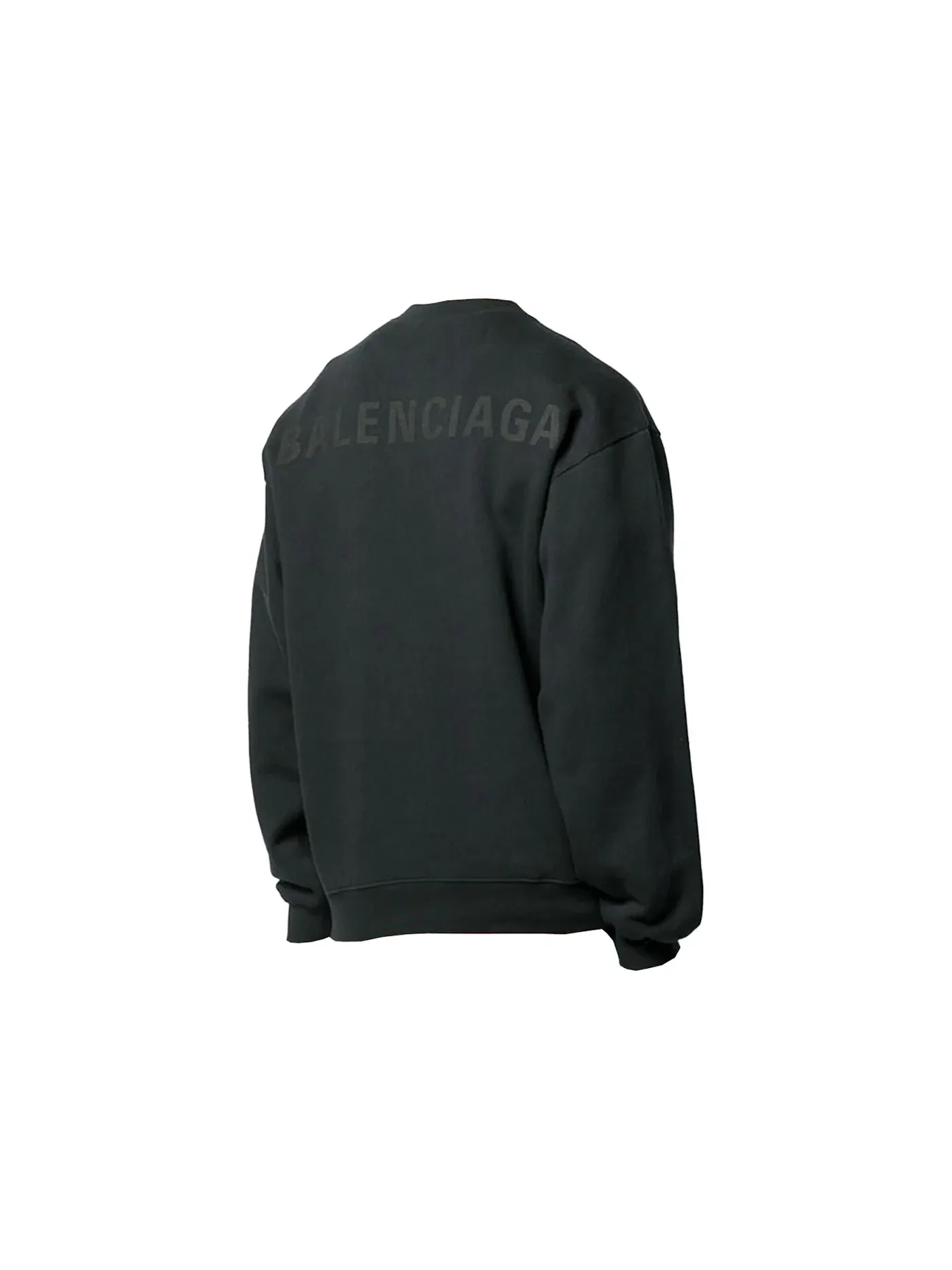 Мужской свитшот с принтом Balenciaga Tonal Logo Sweatshirt — изображение 2 из 2, черный/черный