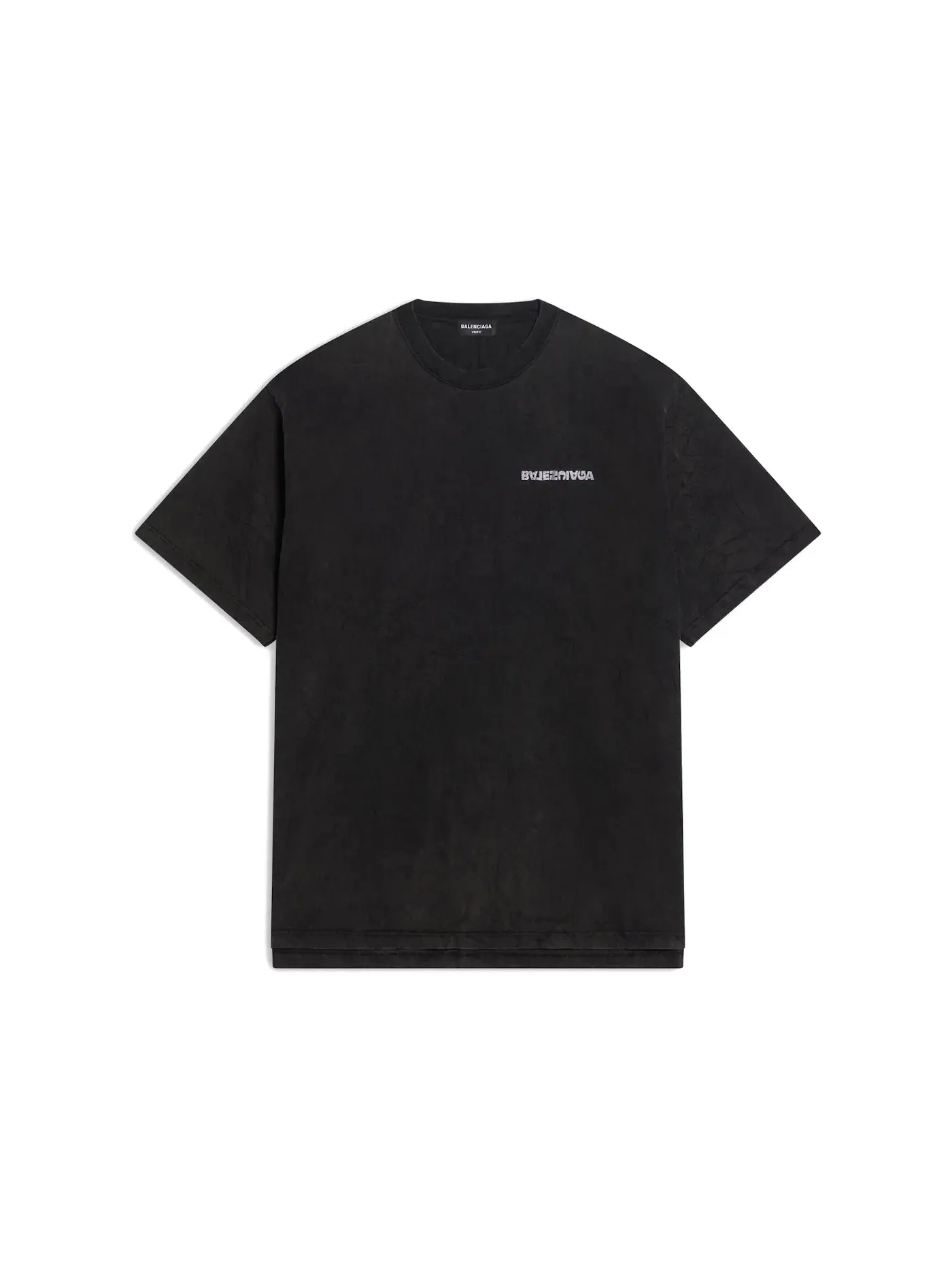 Мужская футболка с разрезом Turn Slit Balenciaga — изображение 1 из 2, черный