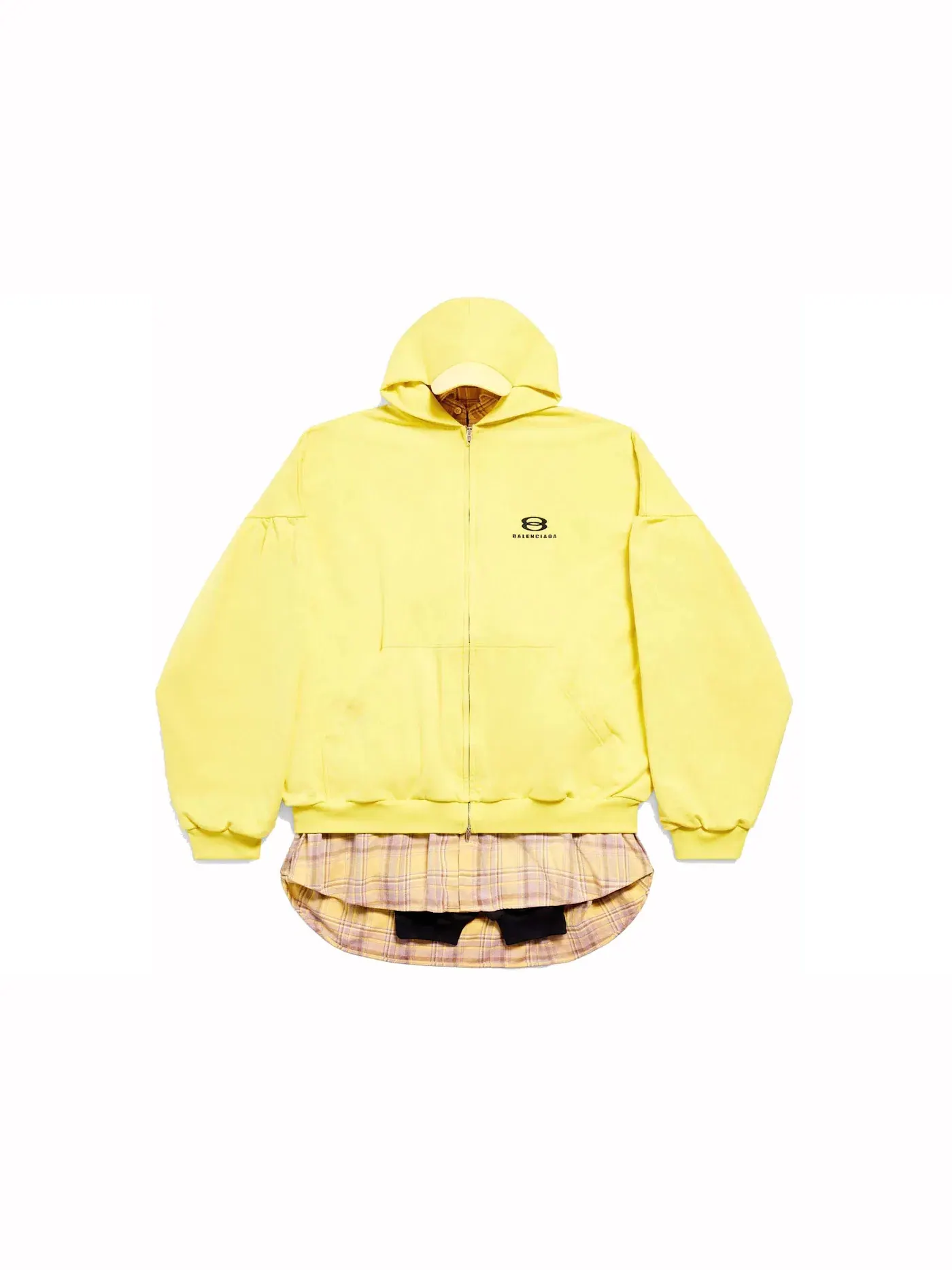 Мужской худи оверсайз Hoodie Oversized Balenciaga — изображение 1 из 2, желтый/черный