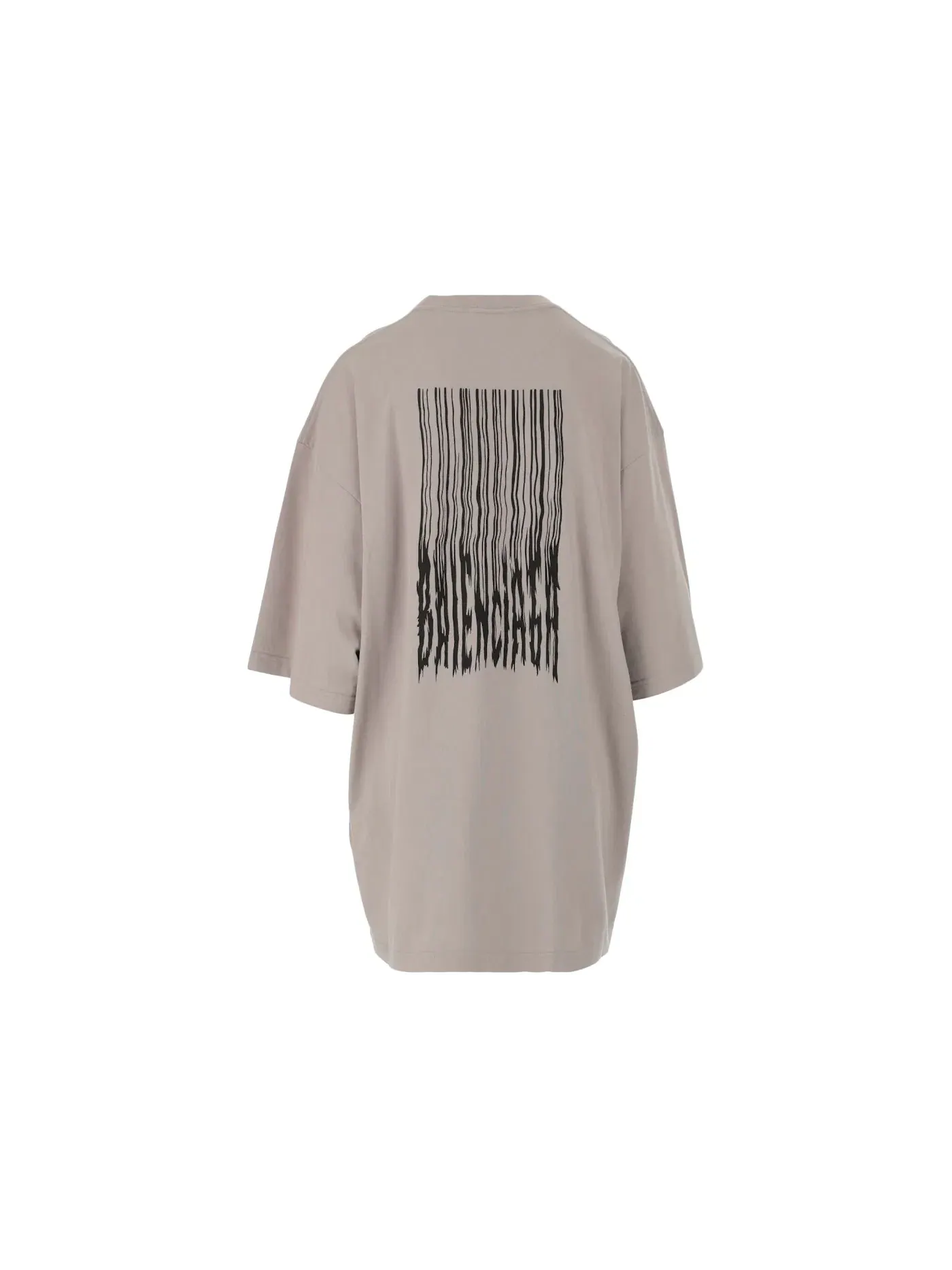 Мужская футболка с принтом Balenciaga Wide Fit Barcode T-Shirt — изображение 2 из 2, серый