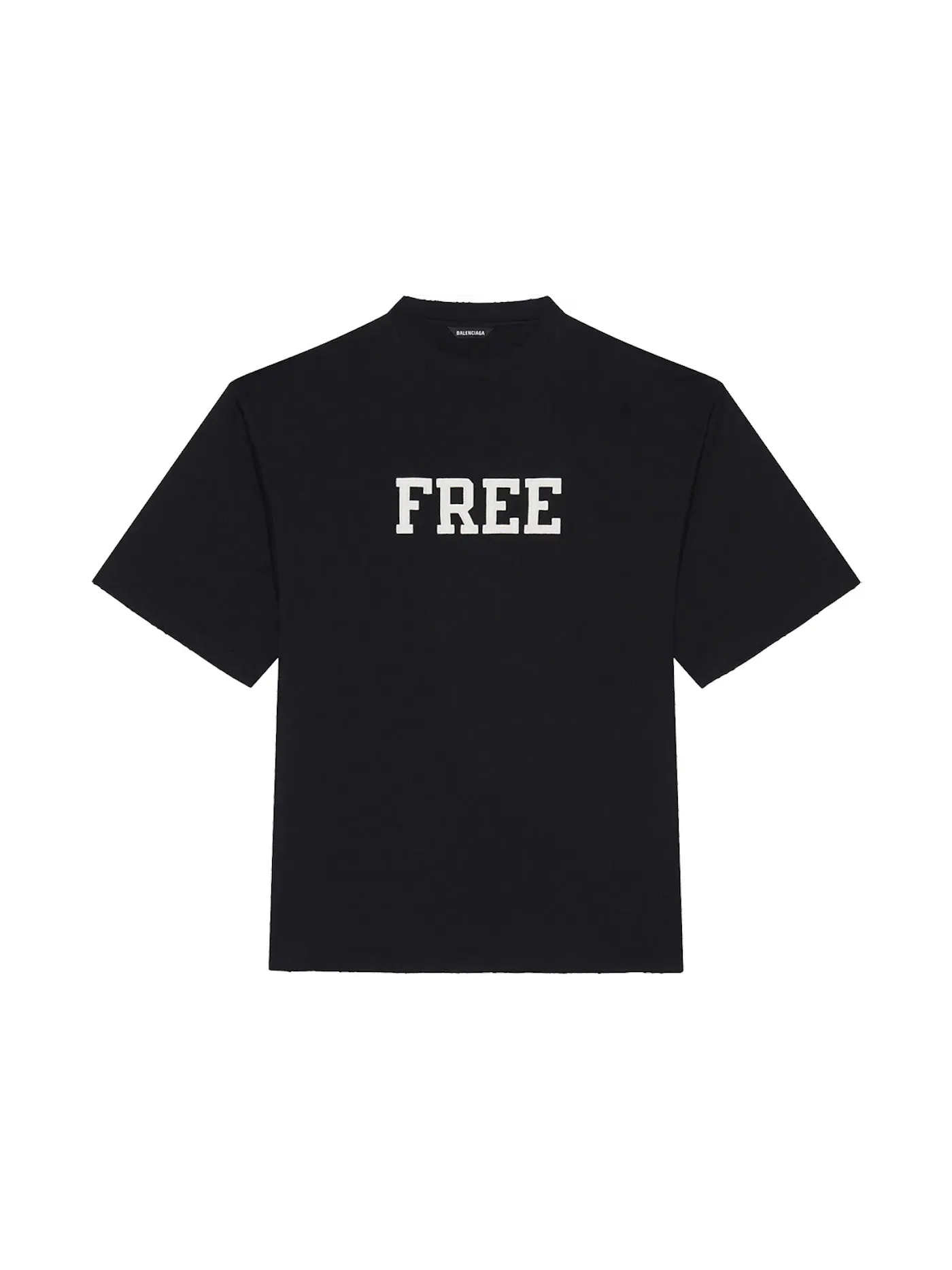 Мужская футболка свободного кроя T-Shirt Balenciaga — изображение 1 из 2, черный