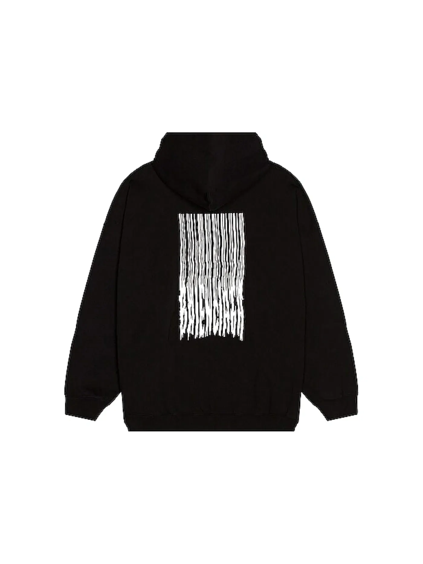 Женский худи с логотипом Barcode Cotton Balenciaga — изображение 2 из 2, черный