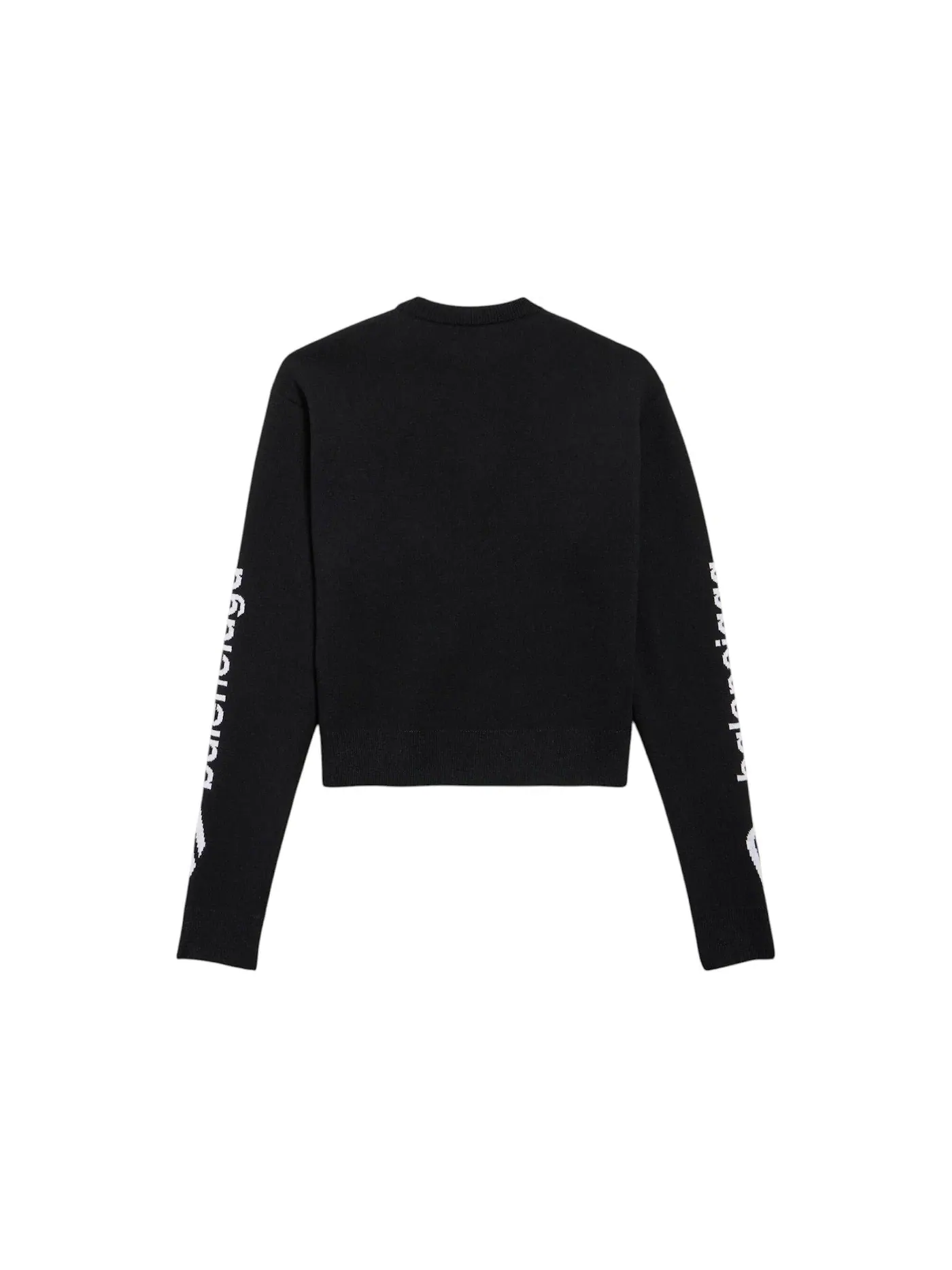 Женский укороченный свитшот с принтом 3B Sports Icon Crewneck Balenciaga — изображение 2 из 2, черный/белый