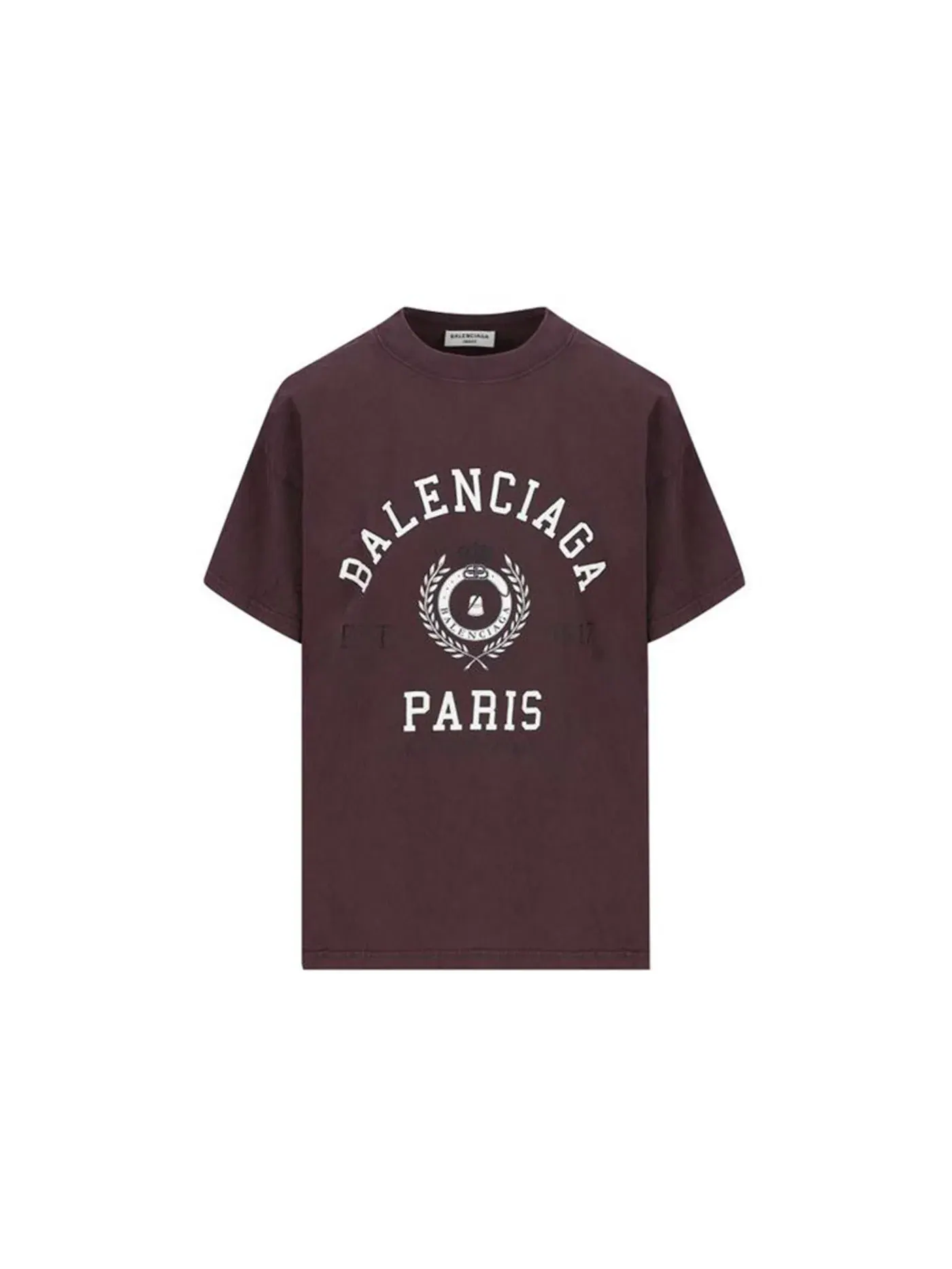 Женская футболка Balenciaga — изображение 1 из 3, бордовый