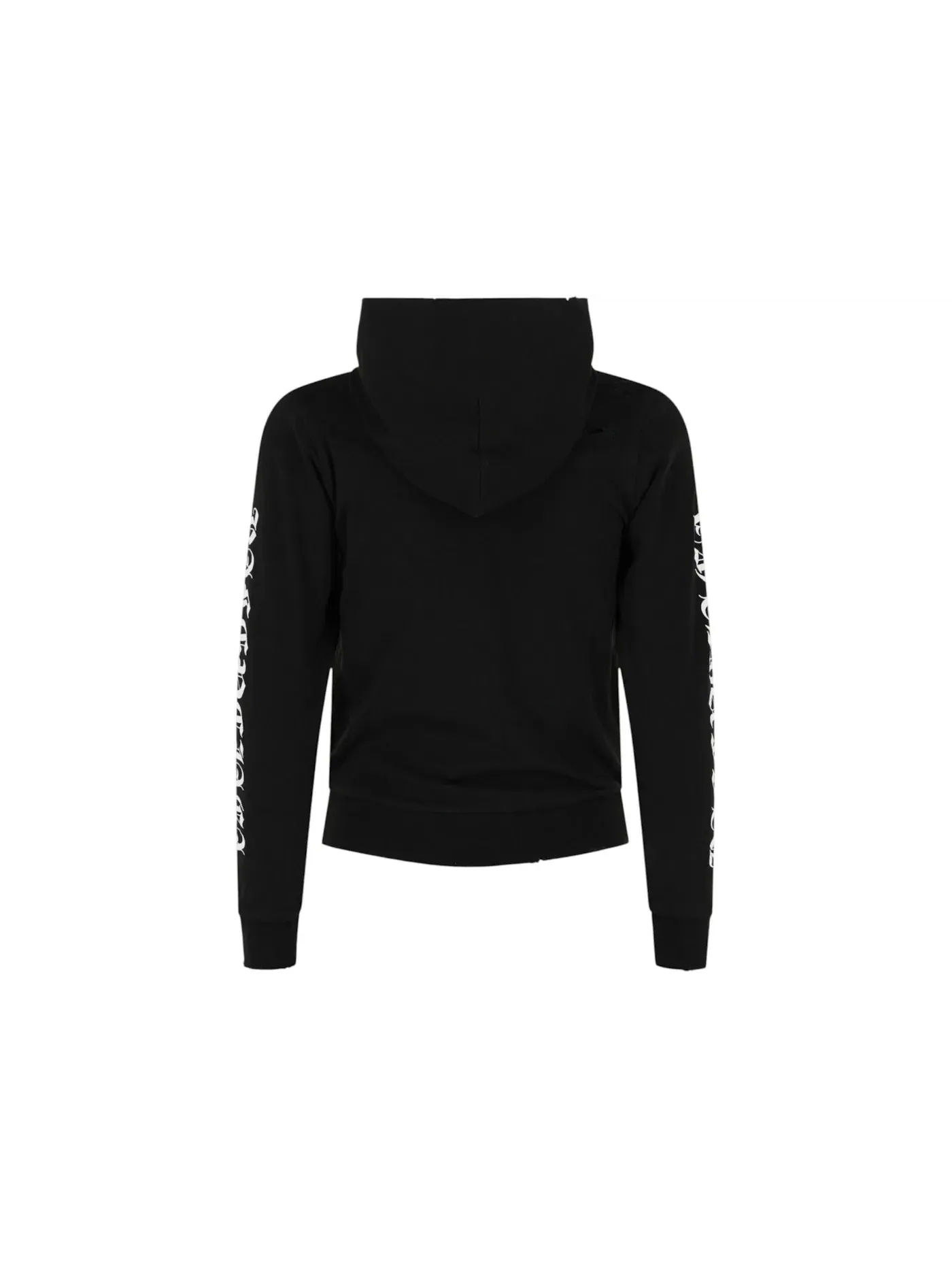 Женская толстовка с принтом Distressed Print Logo Hoodie Balenciaga — изображение 2 из 3, черный/белый