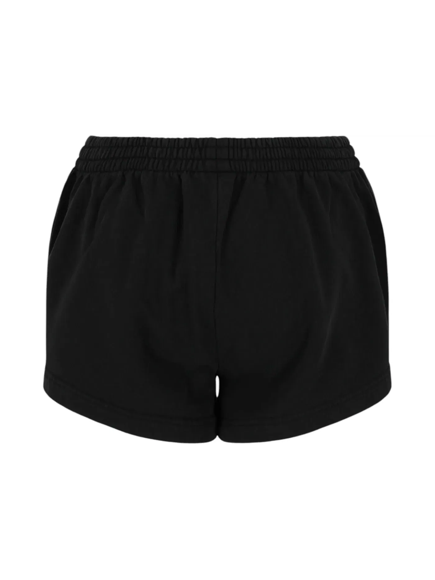 Женские шорты из флиса с эффектом потертости Running Shorts Balenciaga — изображение 2 из 3, черный