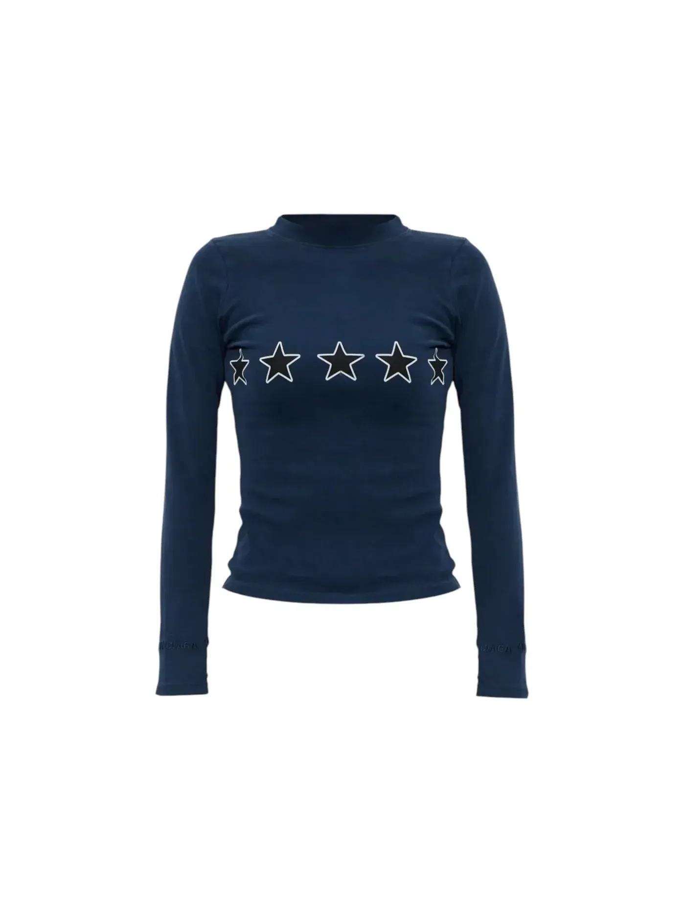 Женский топ с длинным рукавом Balenciaga Top — изображение 1 из 1, темно-синий
