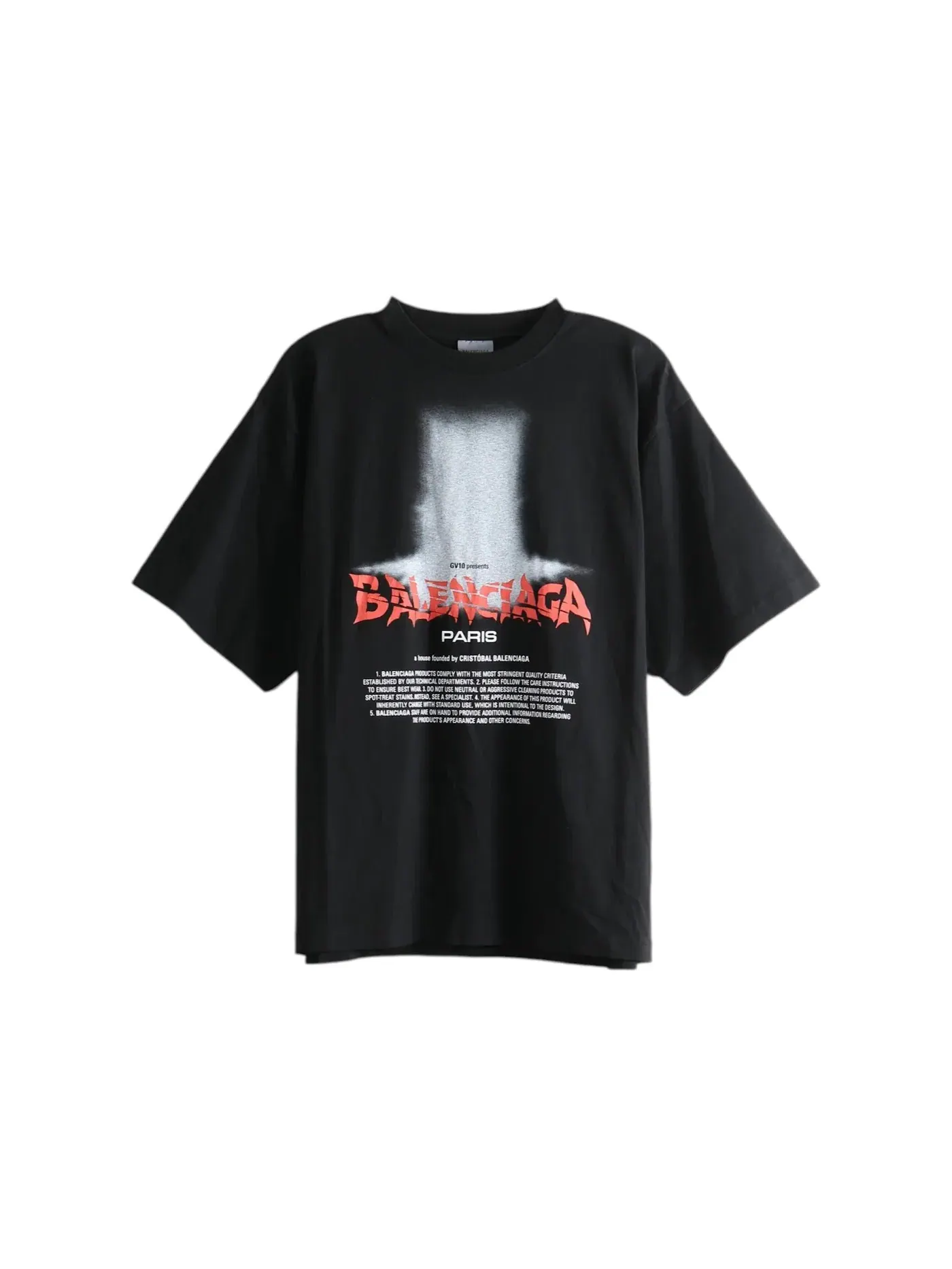 Женская футболка свободного кроя Large Fit Balenciaga — изображение 1 из 1, черный