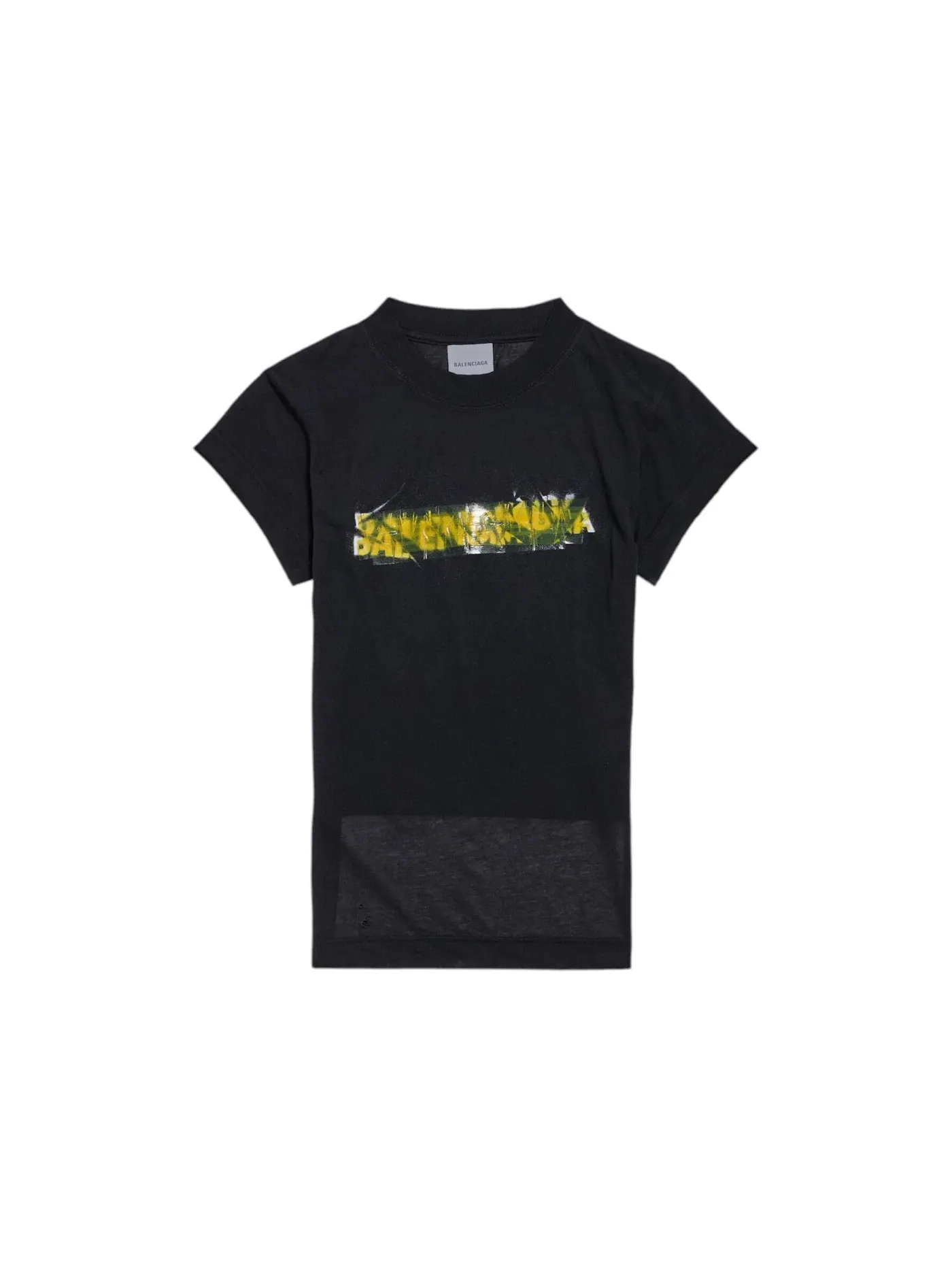 Женская футболка с логотипом Balenciaga — изображение 1 из 1, черный