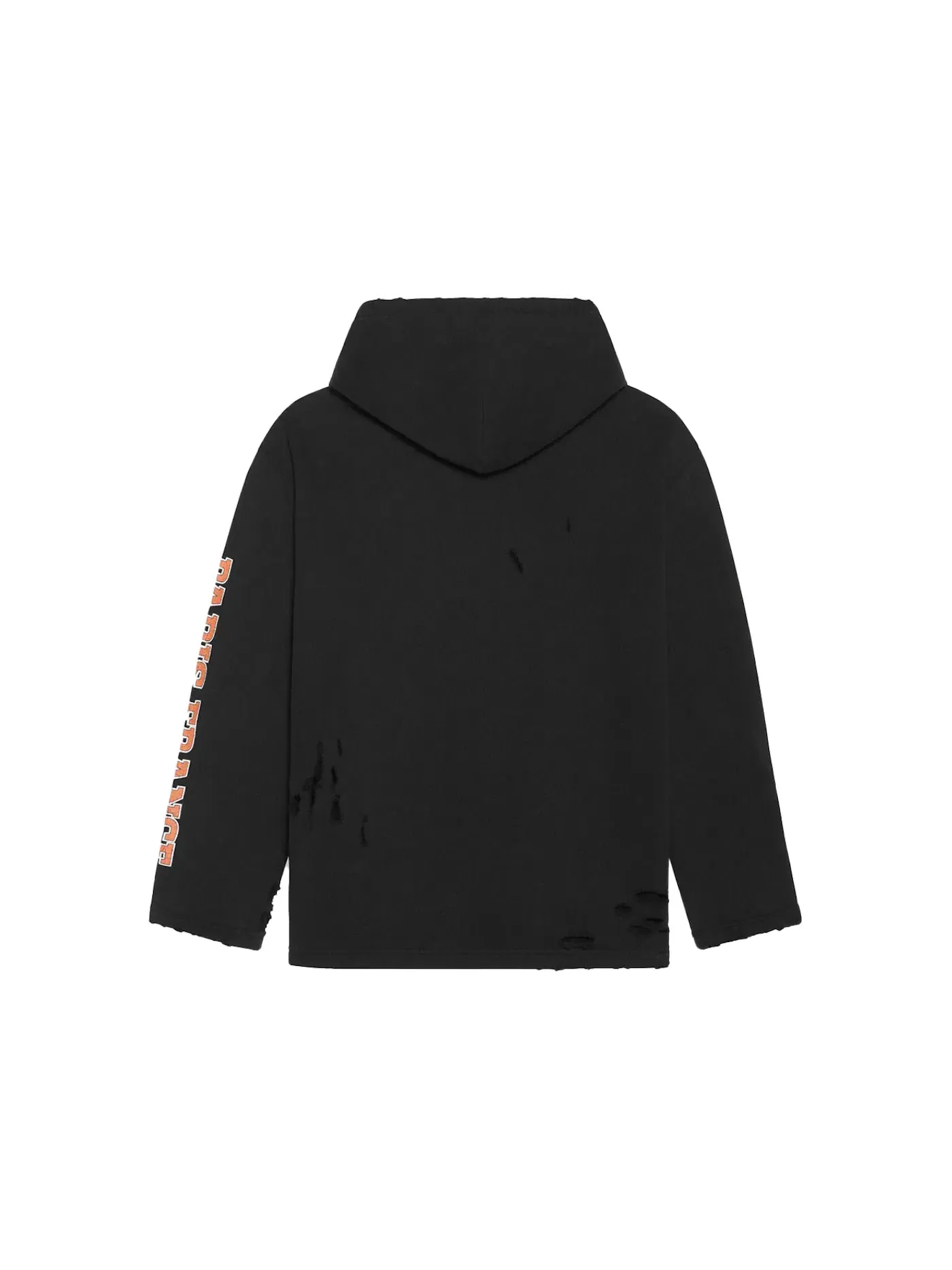Женский укороченный худи с принтом Maison Balenciaga Cropped Hoodie Balenciaga — изображение 2 из 2, черный оранжевый белый