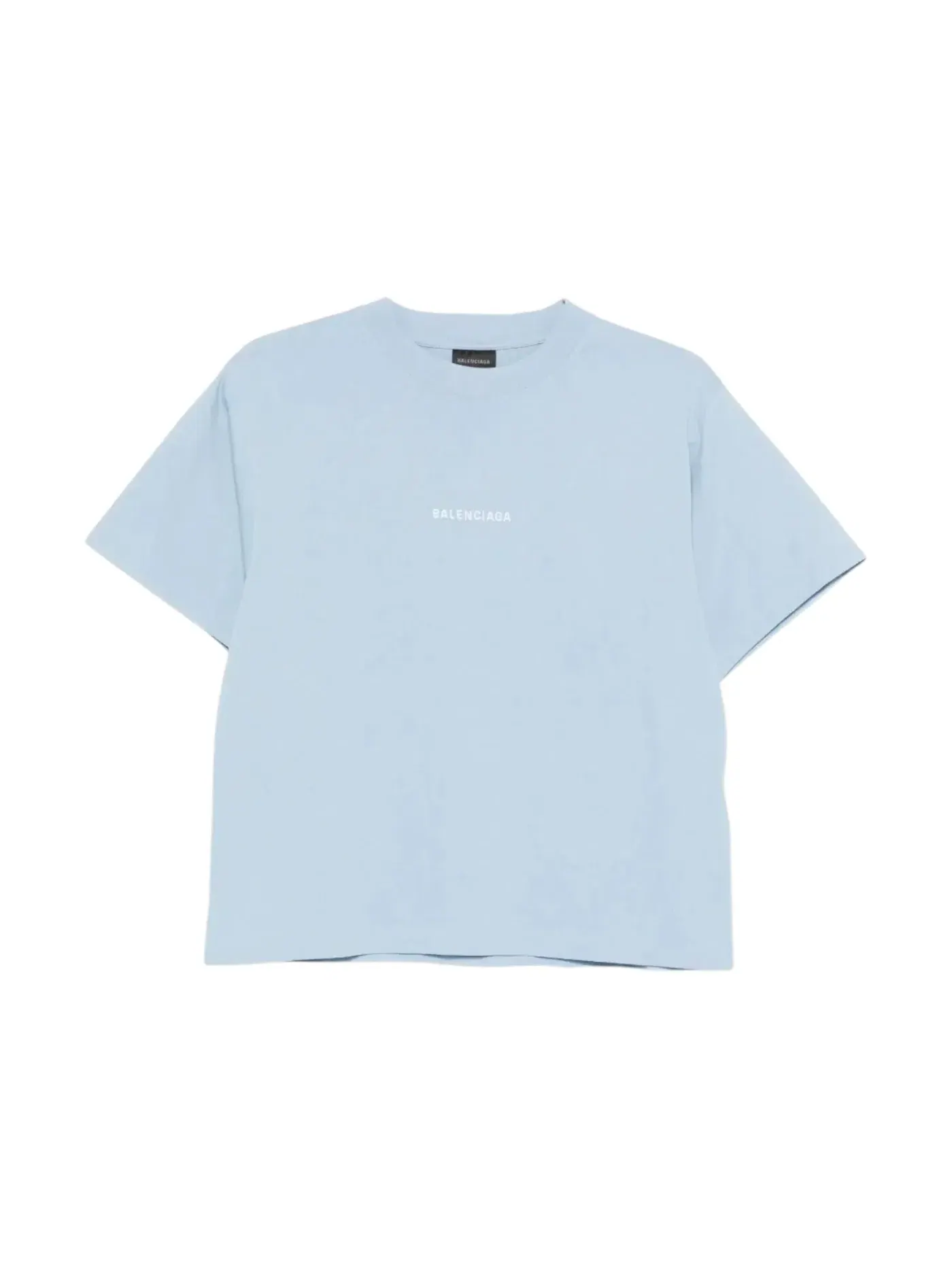 Женская футболка среднего кроя T-shirt Balenciaga — изображение 1 из 1, светлый синий/белый