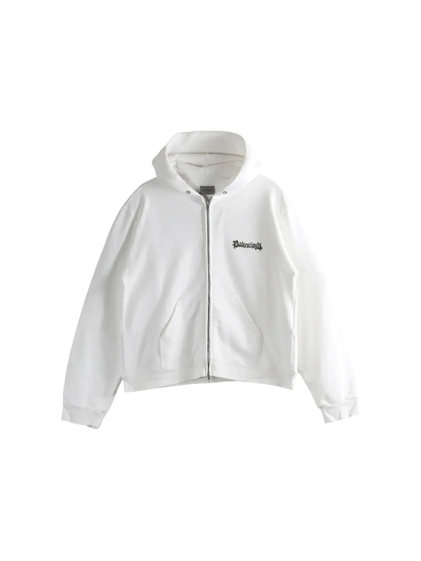 Женская худи на молнии Medium Zip-Up Hoodie Balenciaga — изображение 1 из 1, белый