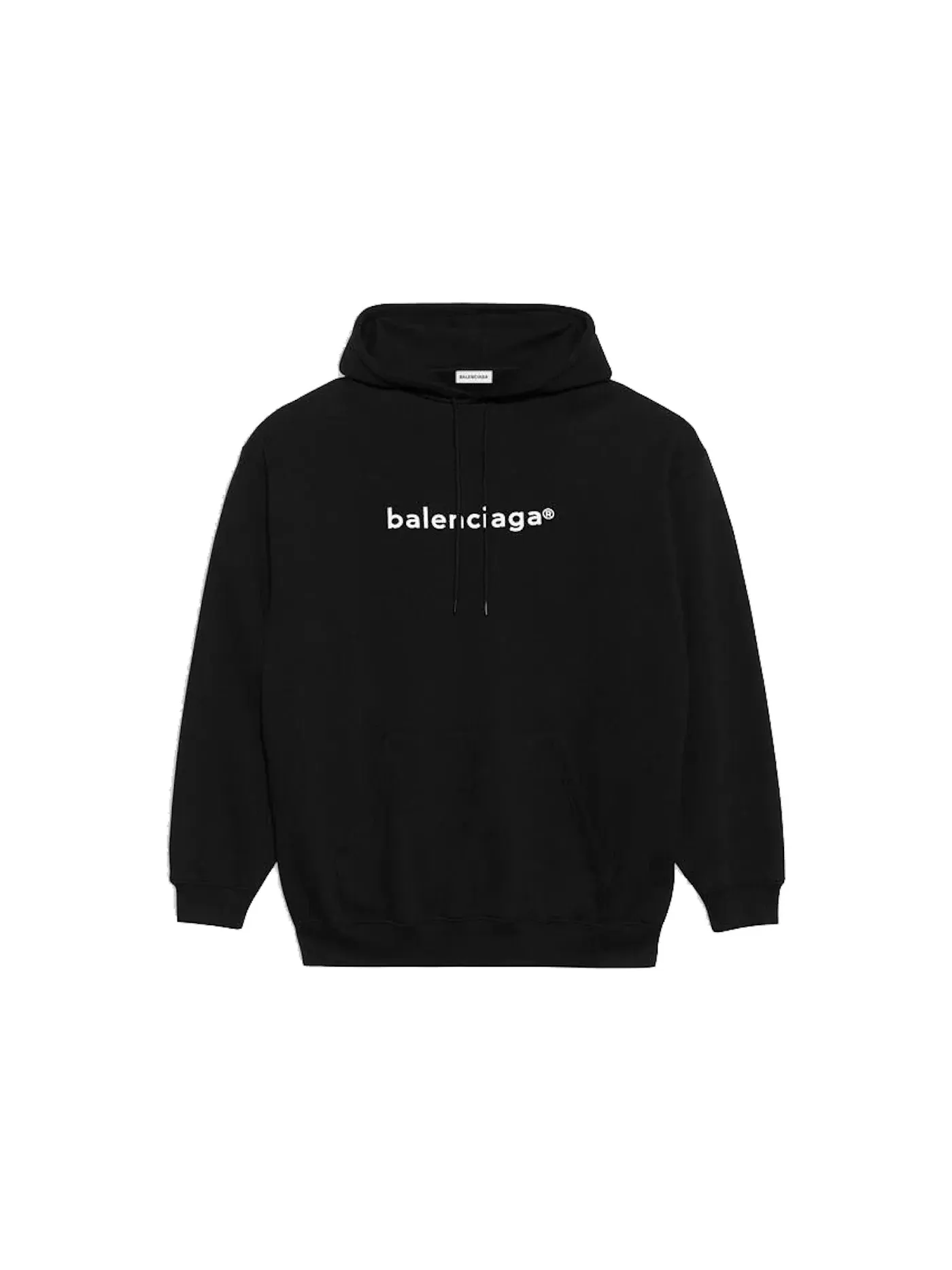 Женский худи свободного кроя Hoodie Balenciaga — изображение 1 из 1, черный