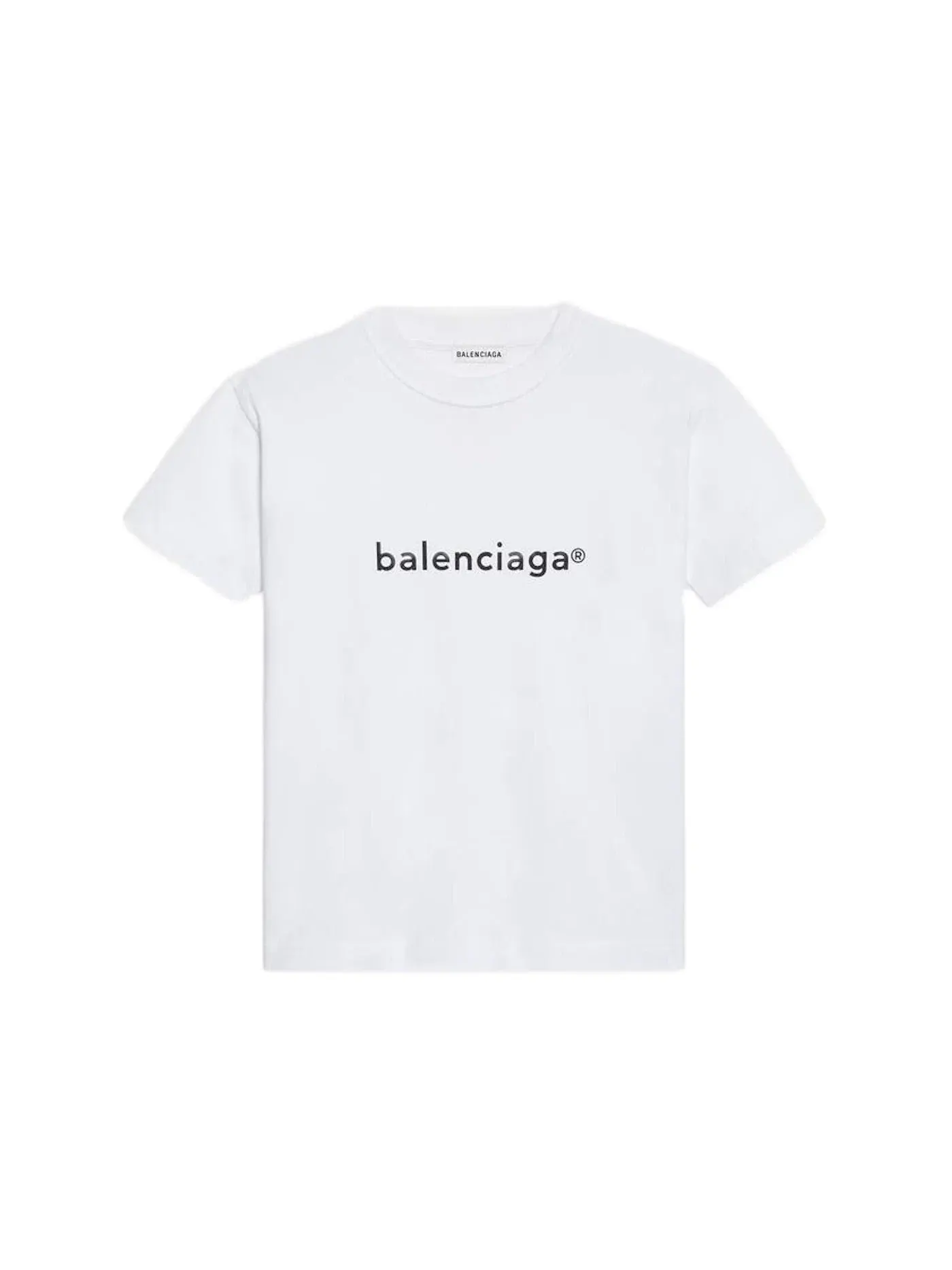Женская футболка с принтом New Copyright Balenciaga — изображение 1 из 1, белый