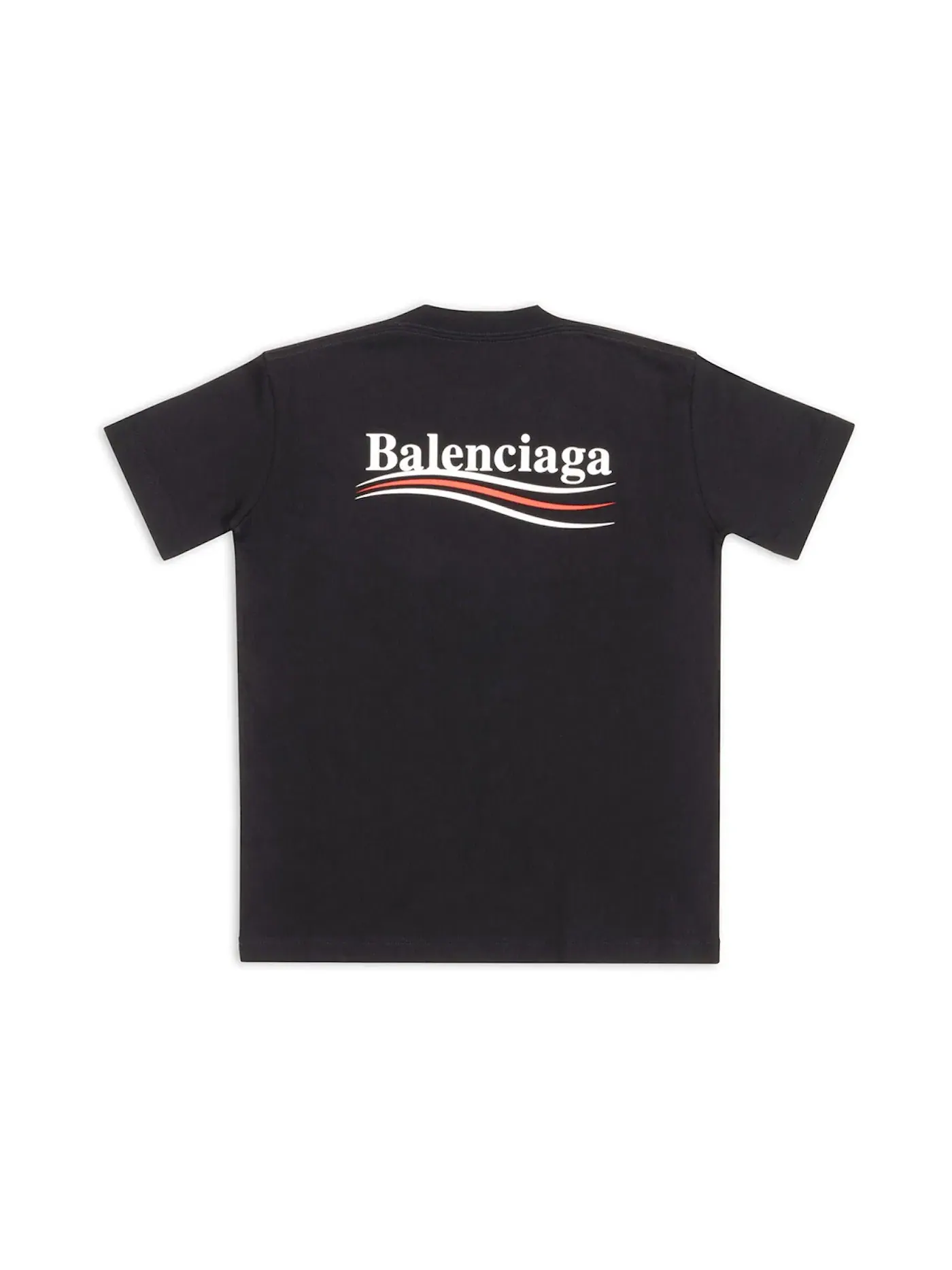 Женская футболка с принтом Political Campaign Balenciaga — изображение 2 из 2, черный