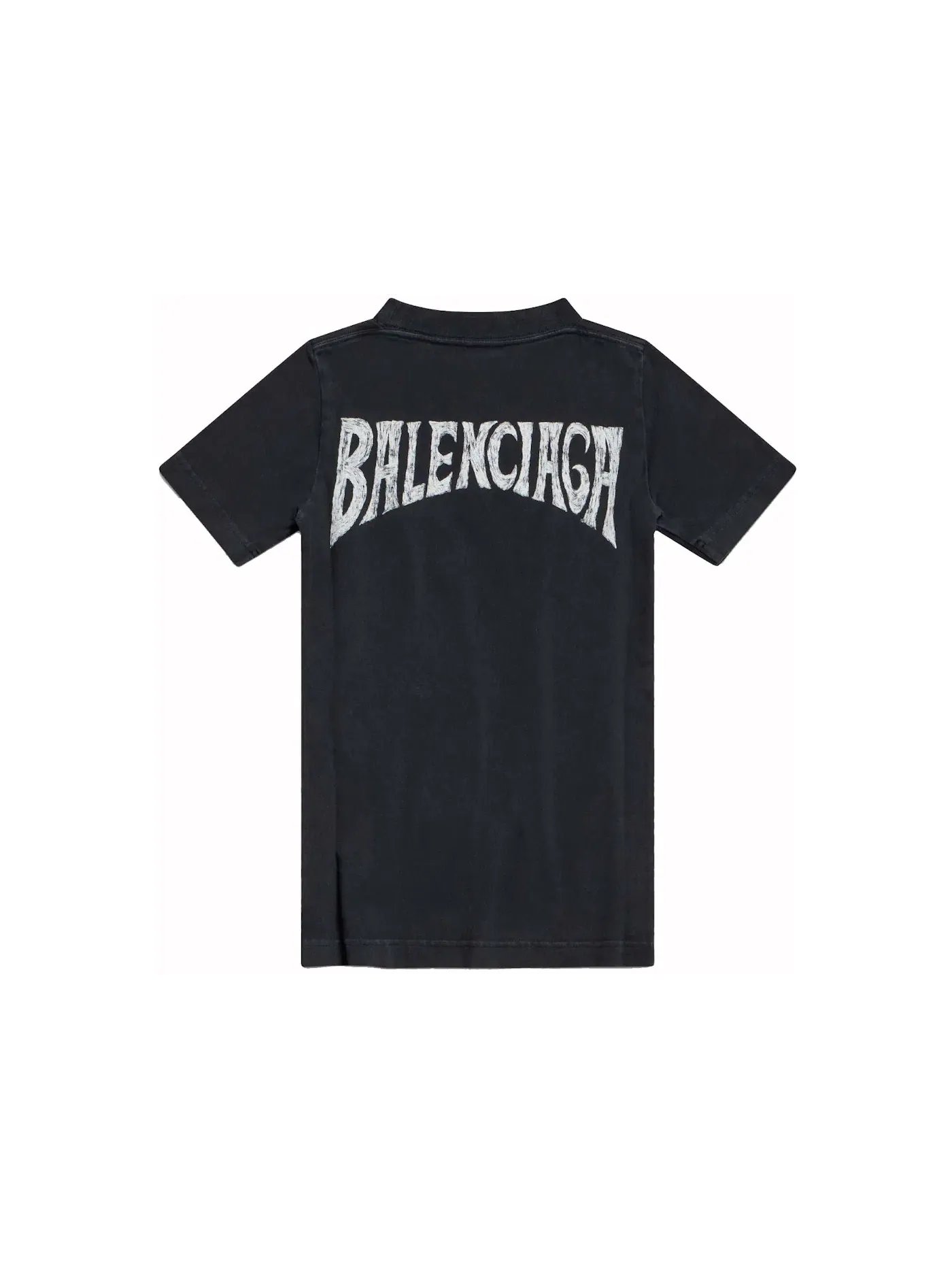 Женская футболка с принтом Paris Tropical T-shirt Fitted Balenciaga — изображение 2 из 2, черный/белый