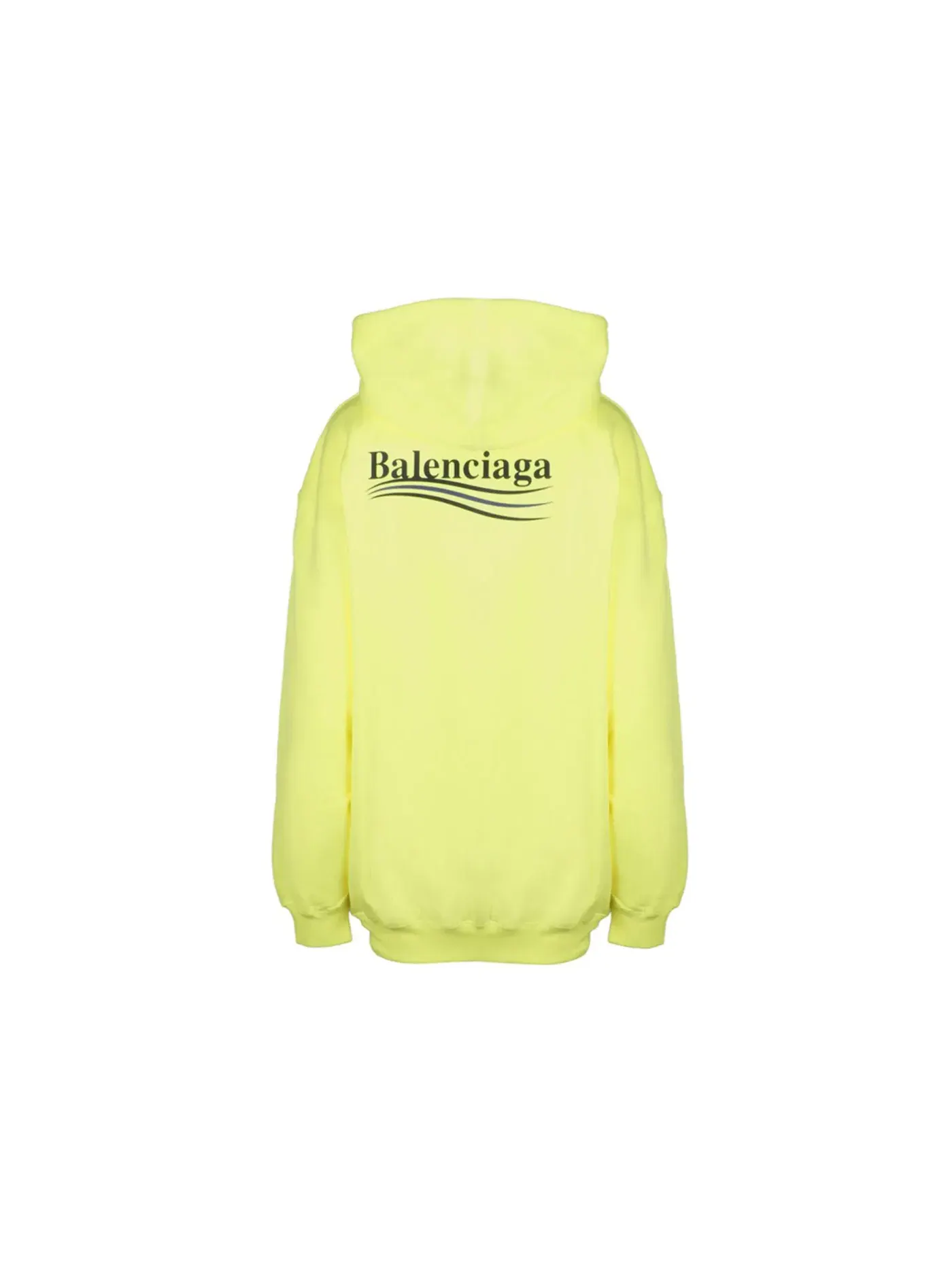 Женский худи с капюшоном флуоресцентно-желто-черный Balenciaga — изображение 1 из 1, желтый черный