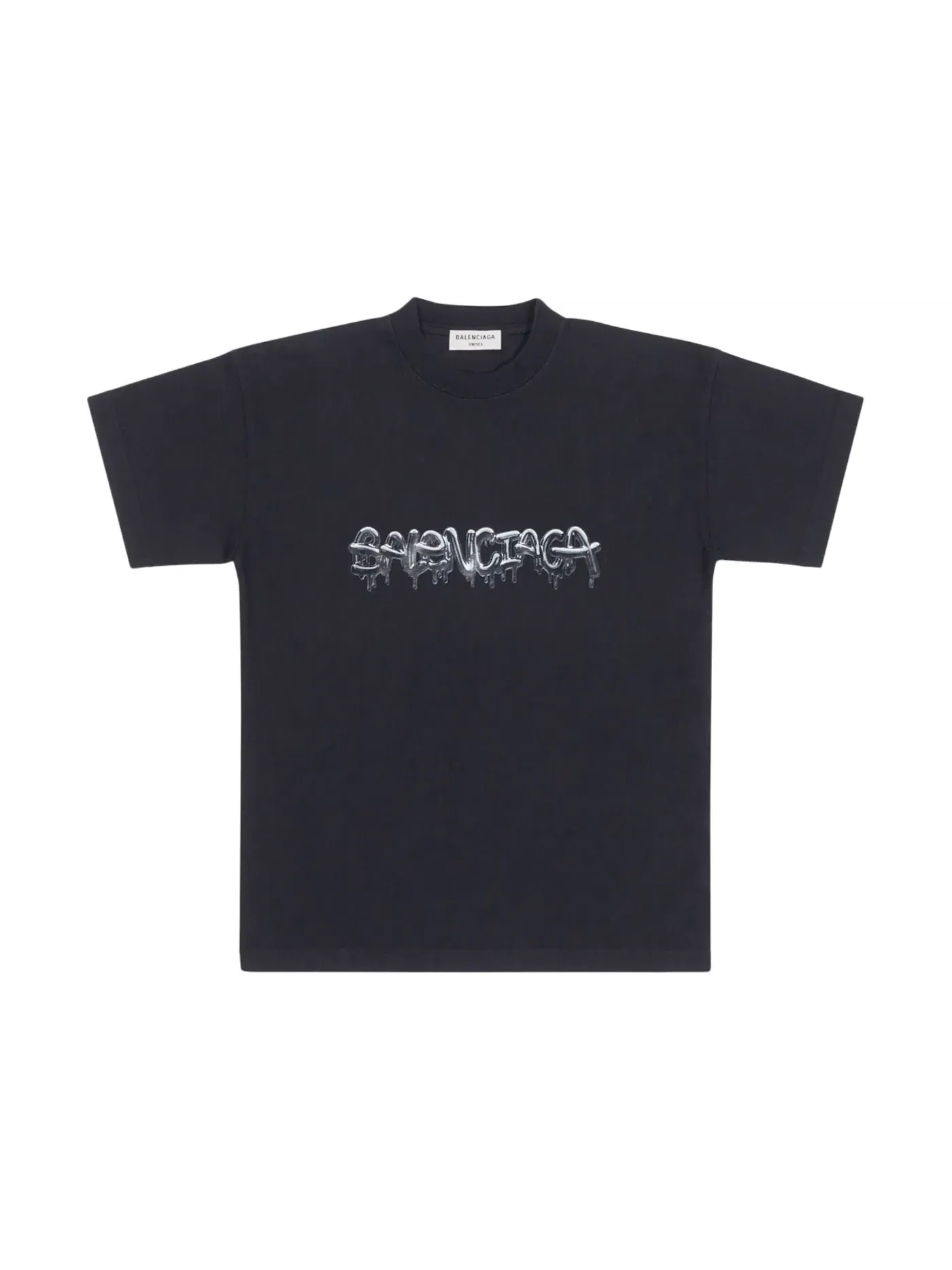 Женская футболка с принтом Slime Medium Fit Vintage Balenciaga — изображение 1 из 2, черный