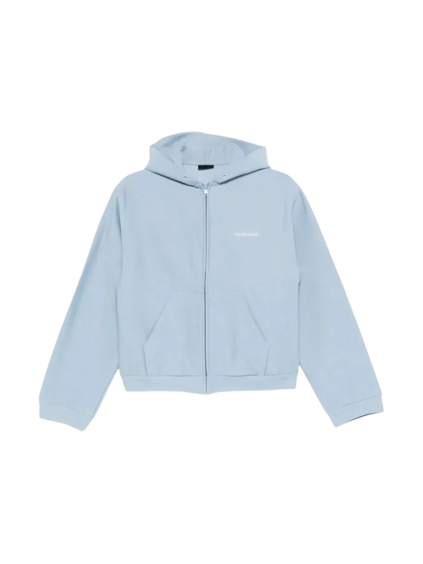 Женская худи с капюшоном Hoodie Balenciaga — изображение 1 из 1, светлый синий/белый