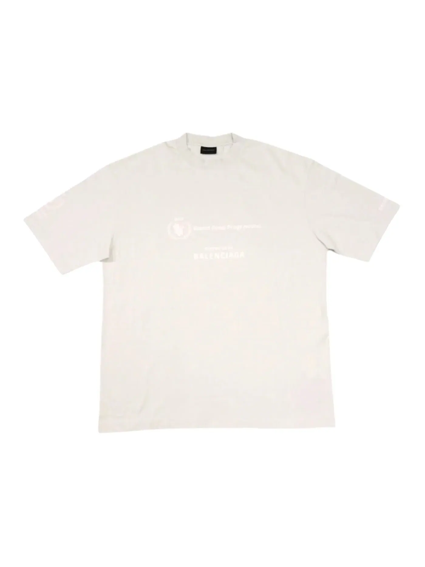 Мужская футболка World Food Program Vintage Logo Balenciaga — изображение 1 из 1, белый