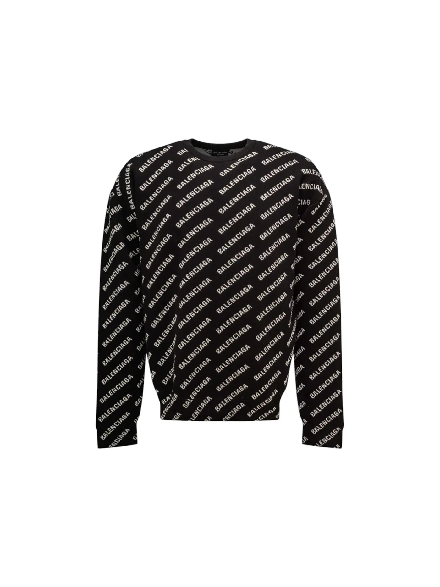 Мужской свитер с принтом Sweater Balenciaga — изображение 1 из 1, черный