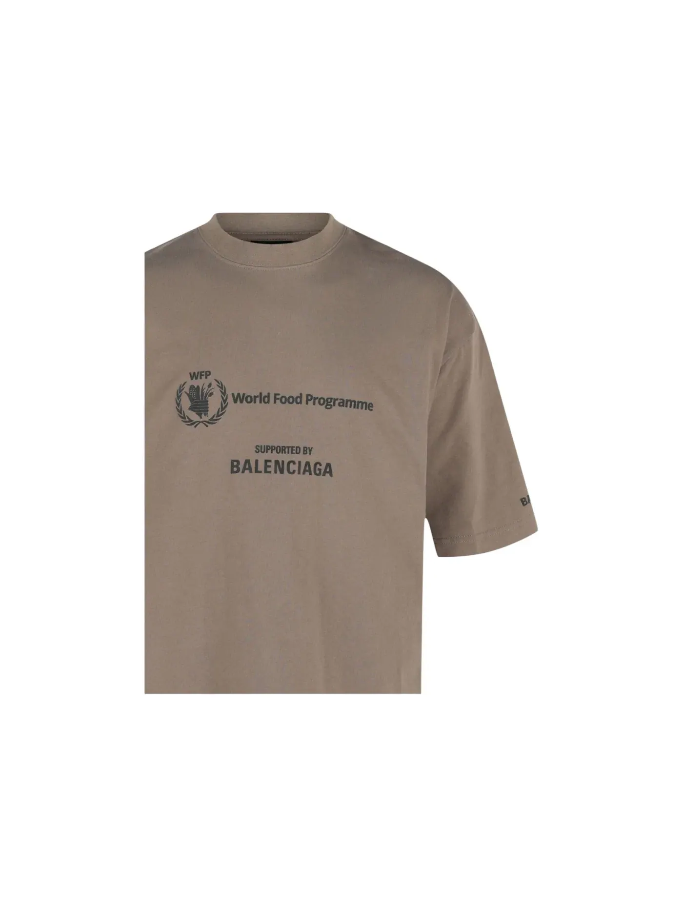 Мужская футболка с принтом Balenciaga World Food Programme Crewneck T-Shirt — изображение 3 из 3, черный