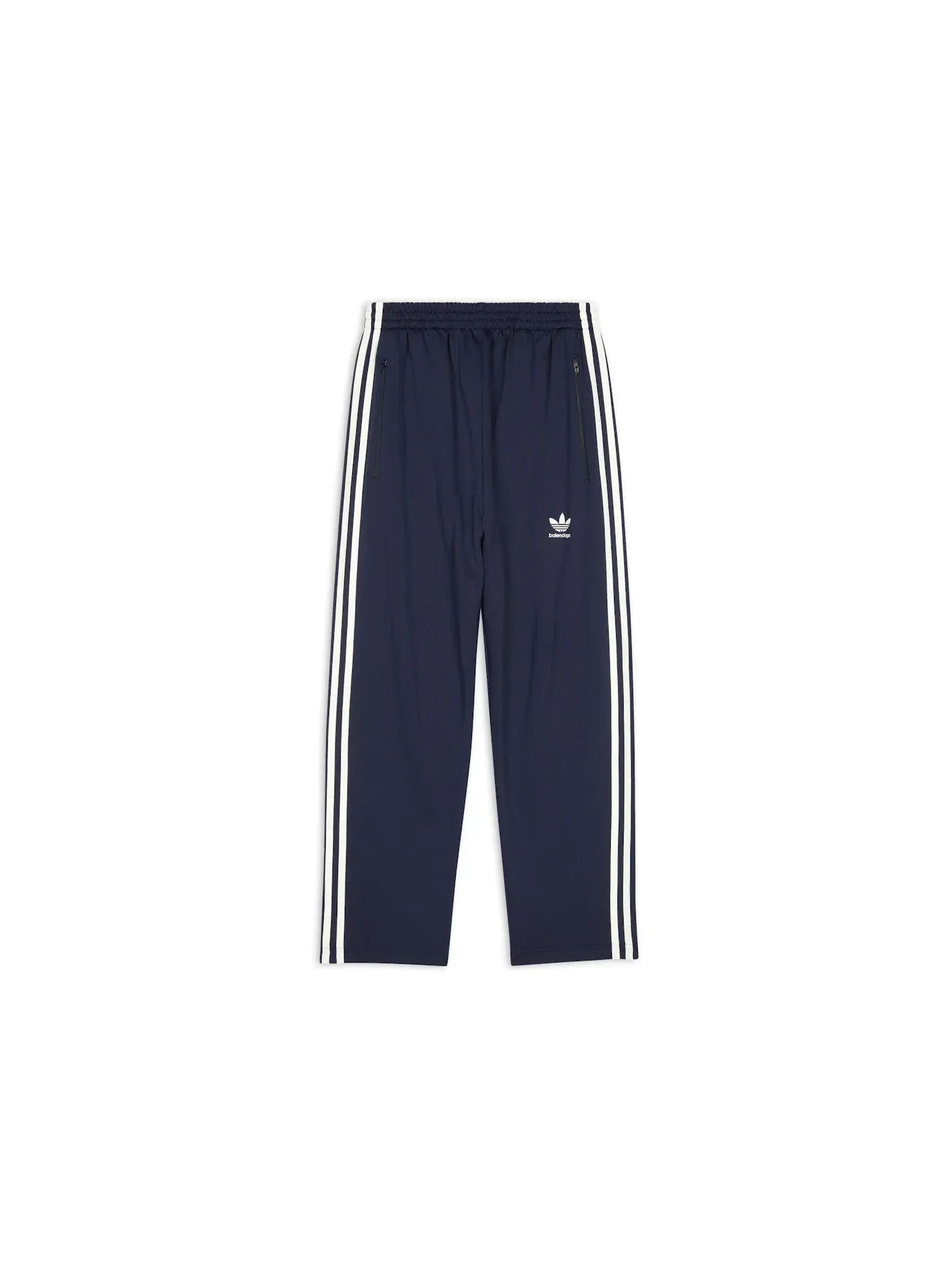Мужские спортивные штаны укороченные Balenciaga x Adidas — изображение 1 из 2, темно-синий